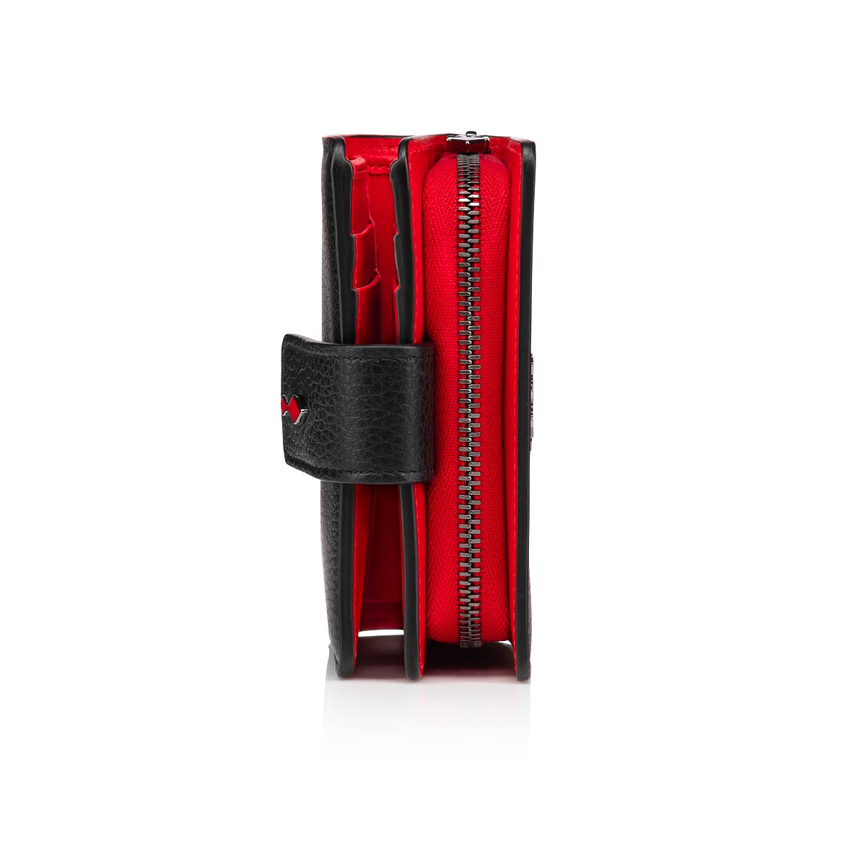 Paloma mini - Mini wallet - Calf leather - Black and red - Christian  Louboutin