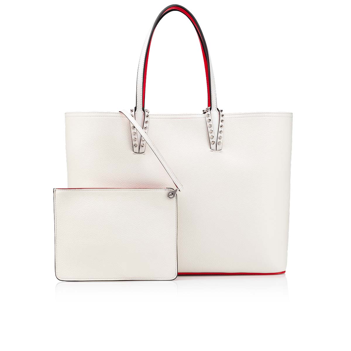 トートバッグ Christian Louboutin Cabata Large Tote Bag Cabata large - Tote bag - Calf leather and spikes - Black