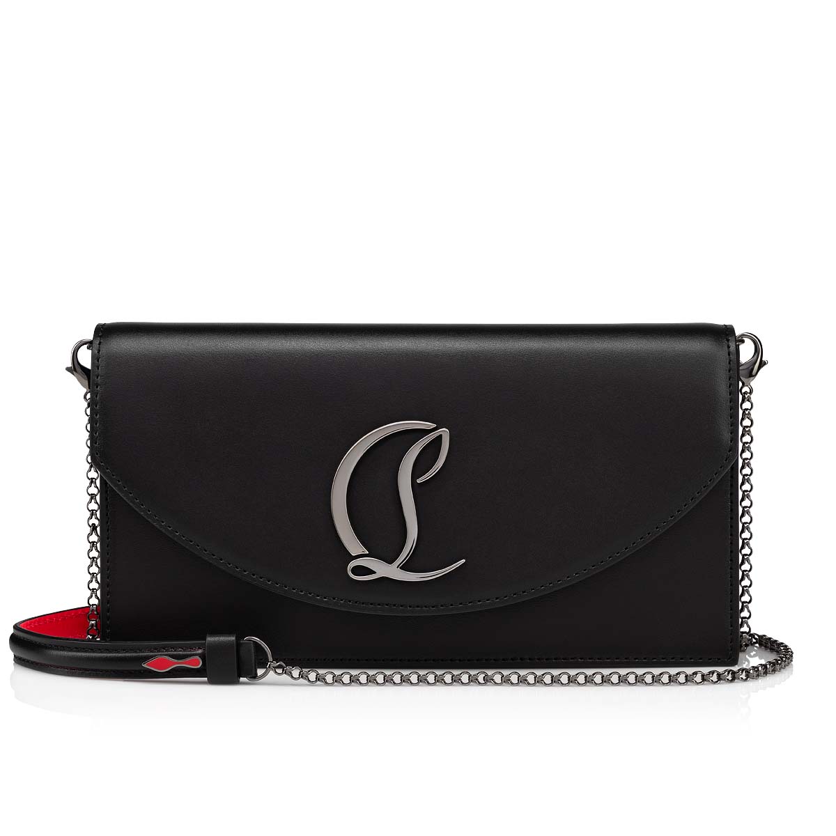 ■ChristianLouboutin■Loubi54 メタリックレザークラッチ Loubi54 - Clutch - Laminated calf leather - Silver