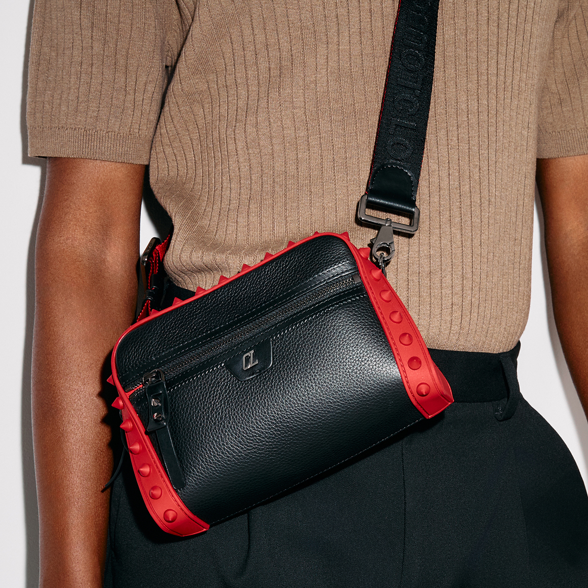 Black louboutin bag shop