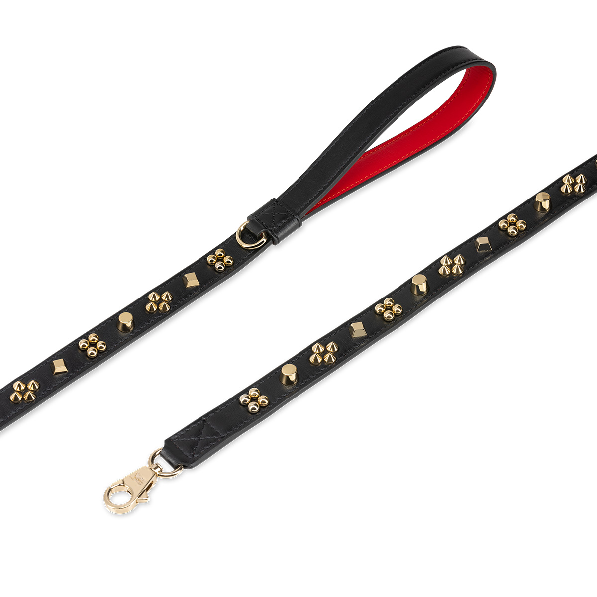 Loubicollar M - Pet collar - Grained calf leather and rubber - Black -  Christian Louboutin United States