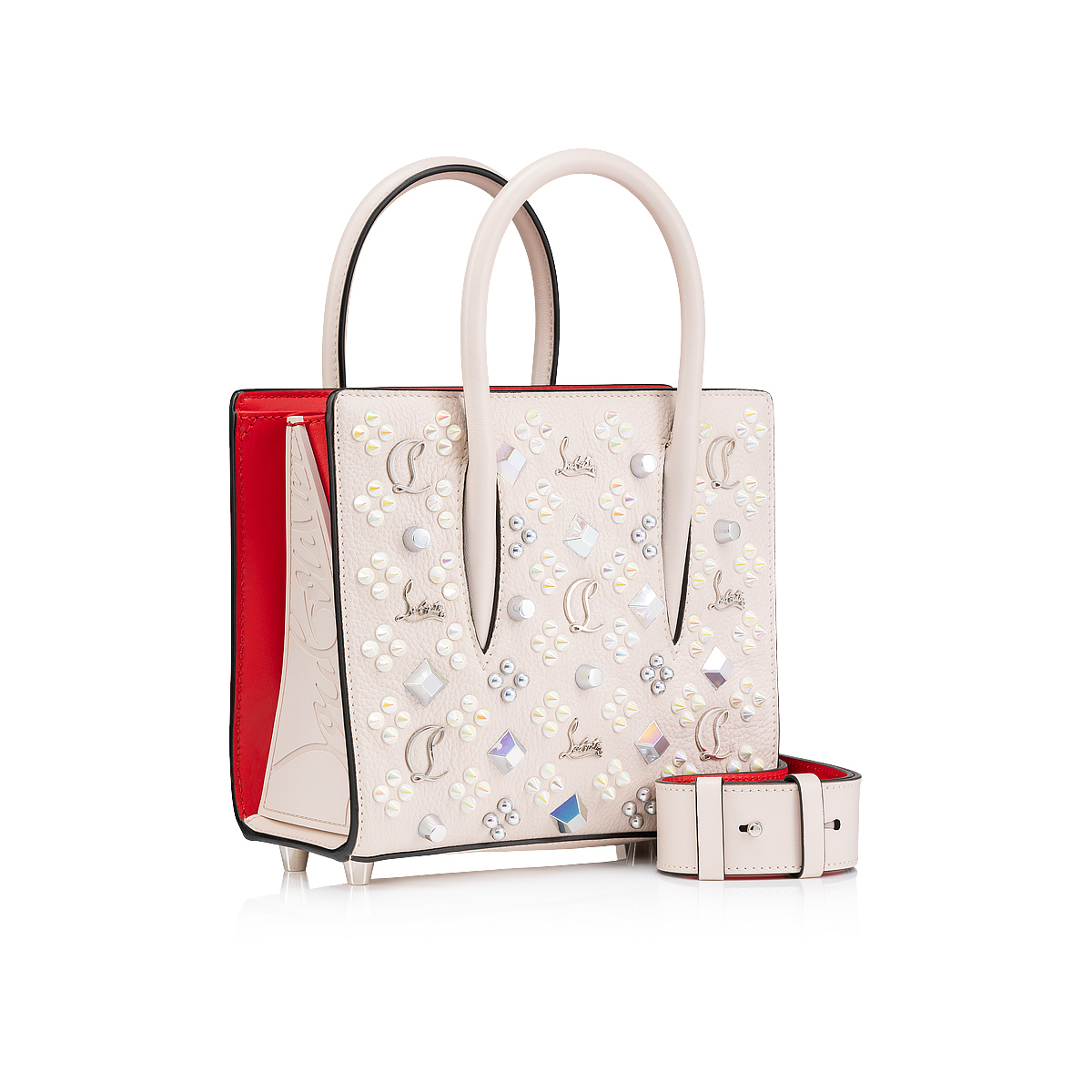 Paloma mini - Top handle bag - Grained calf leather and spikes