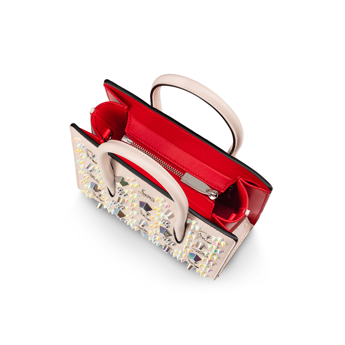 Paloma mini - Top handle bag - Grained calf leather and spikes