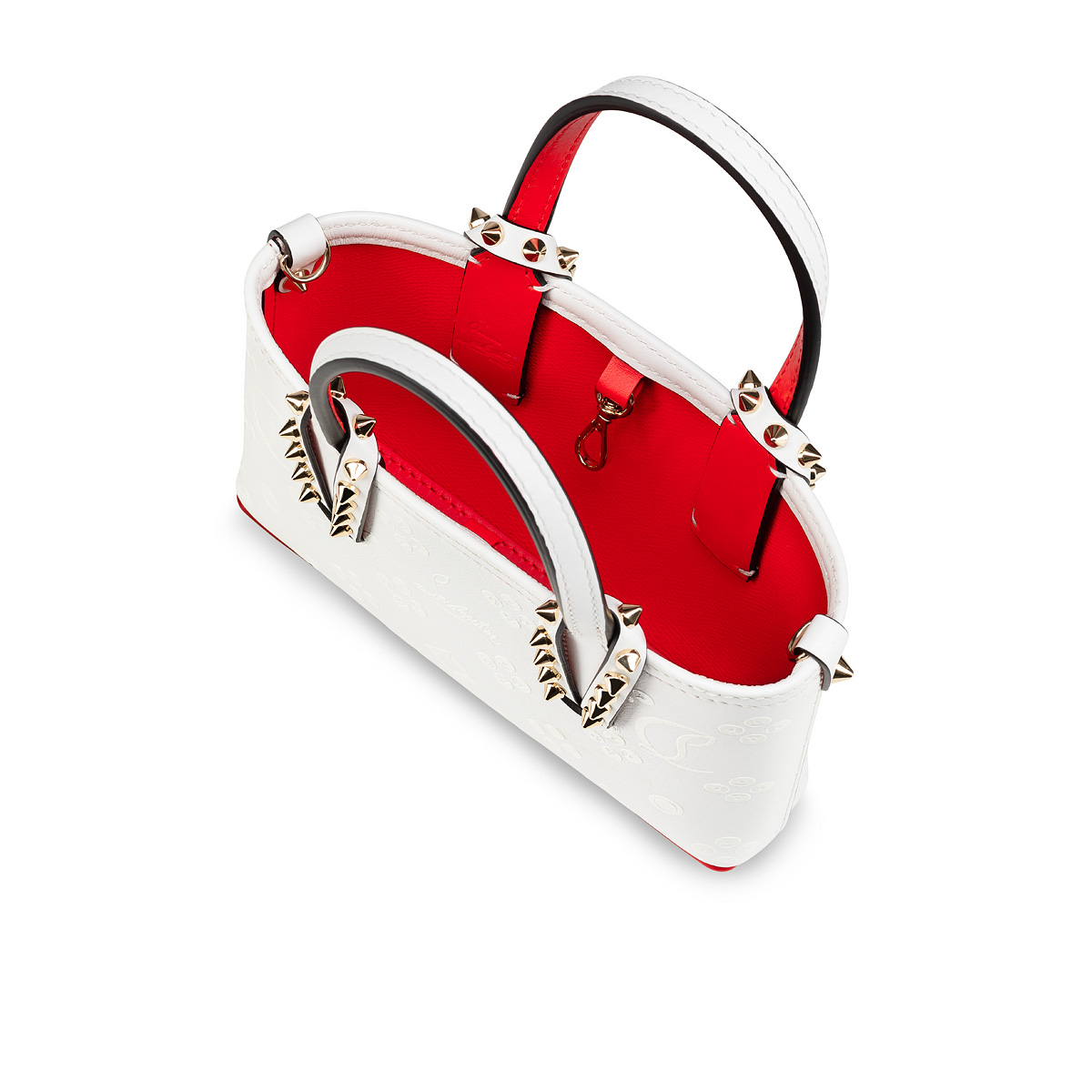 Cabata leather tote Christian Louboutin White in Leather - 31147344