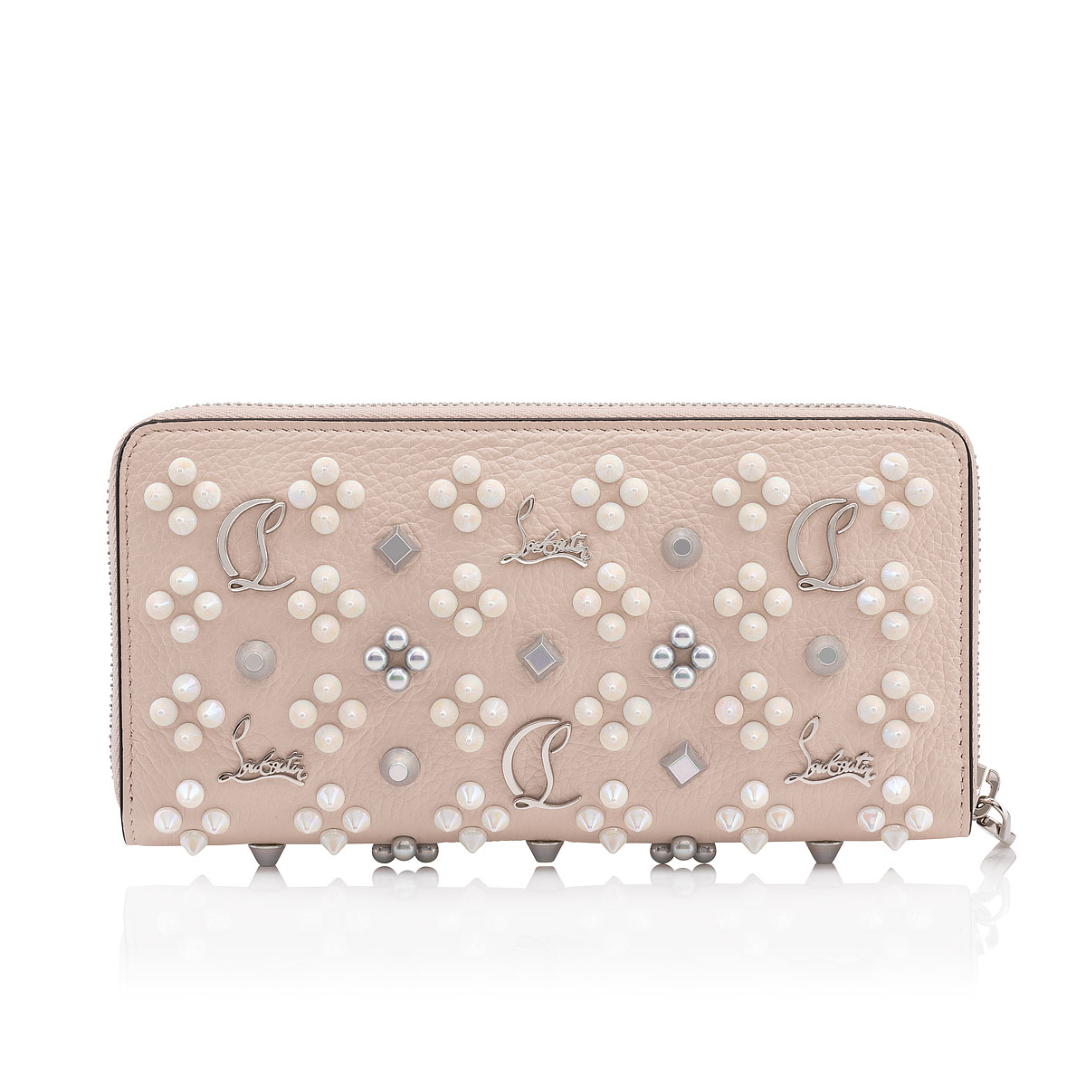Panettone - Wallet - Grained calf leather and spikes Loubinthesky