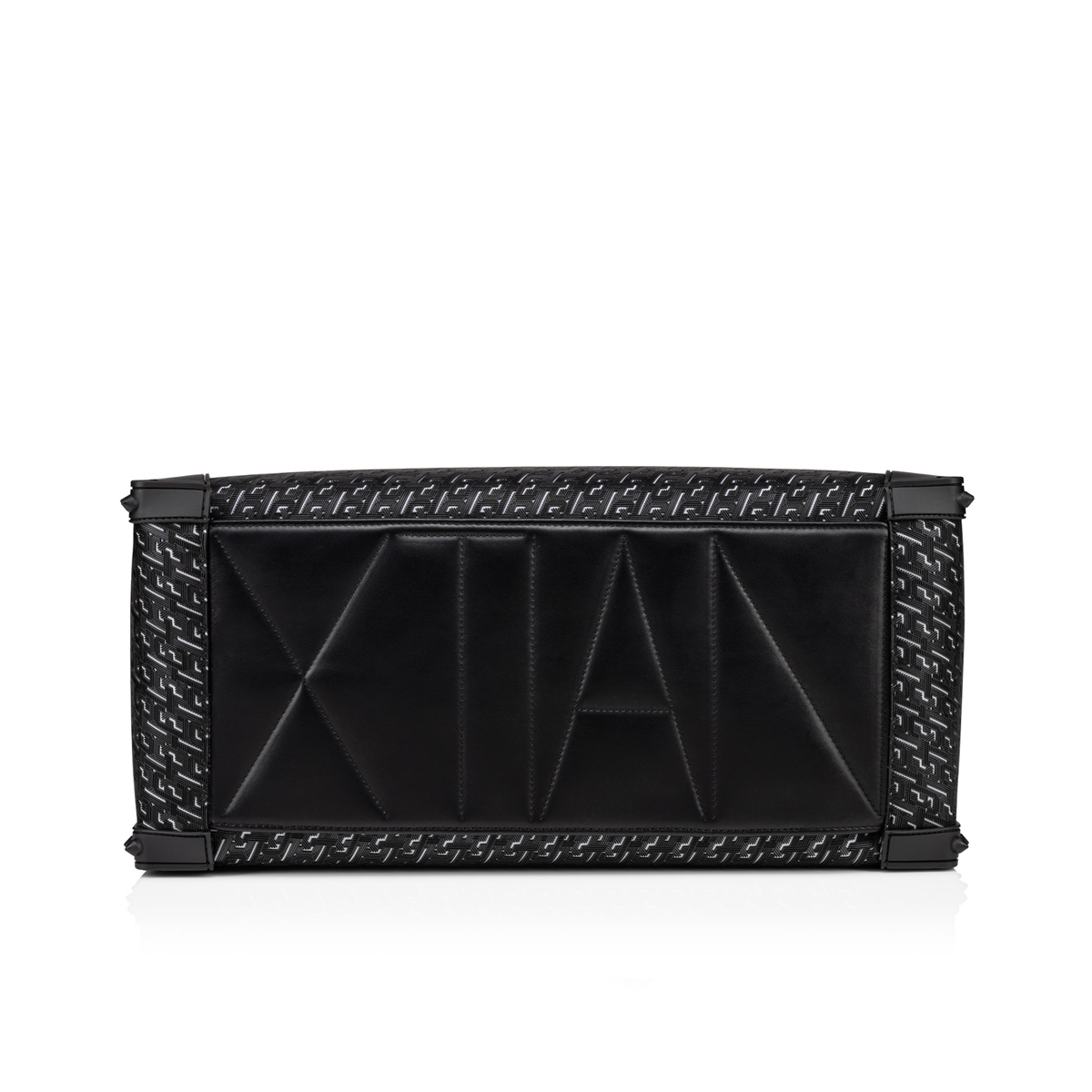 Sneakender medium - Travel Bag - Coated canva Techno CL and rubber - Black  - Christian Louboutin