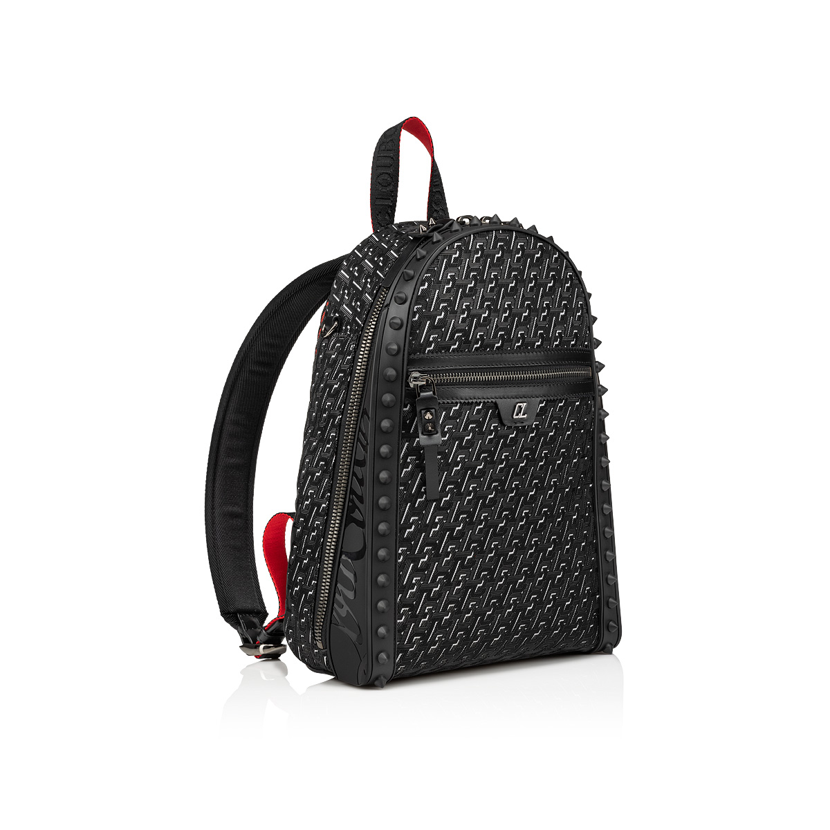 Loubitown - Messenger bag - Coated canva Techno CL and rubber - Black -  Christian Louboutin