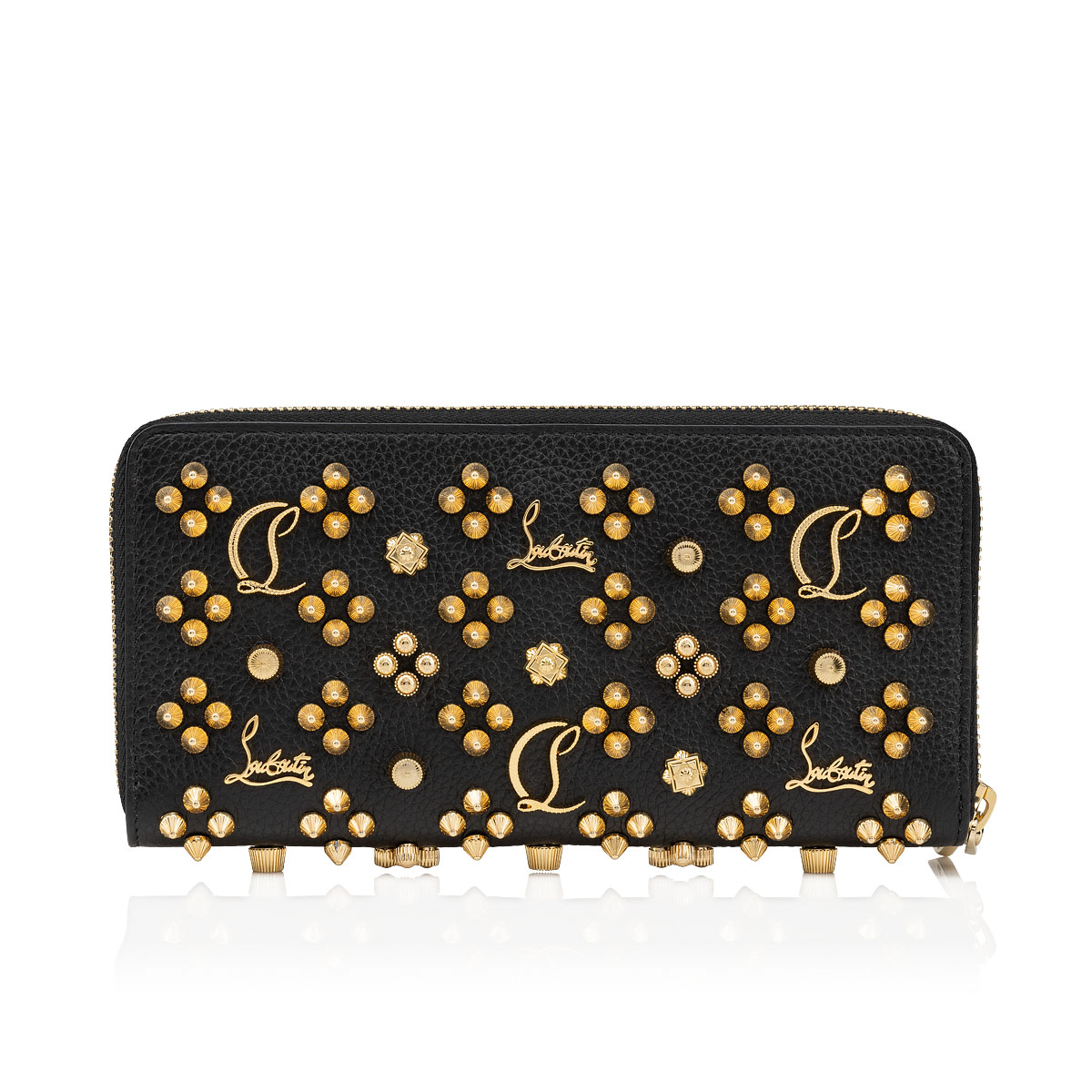 Panettone - Wallet - Grained calf leather and spikes Loubinthesky