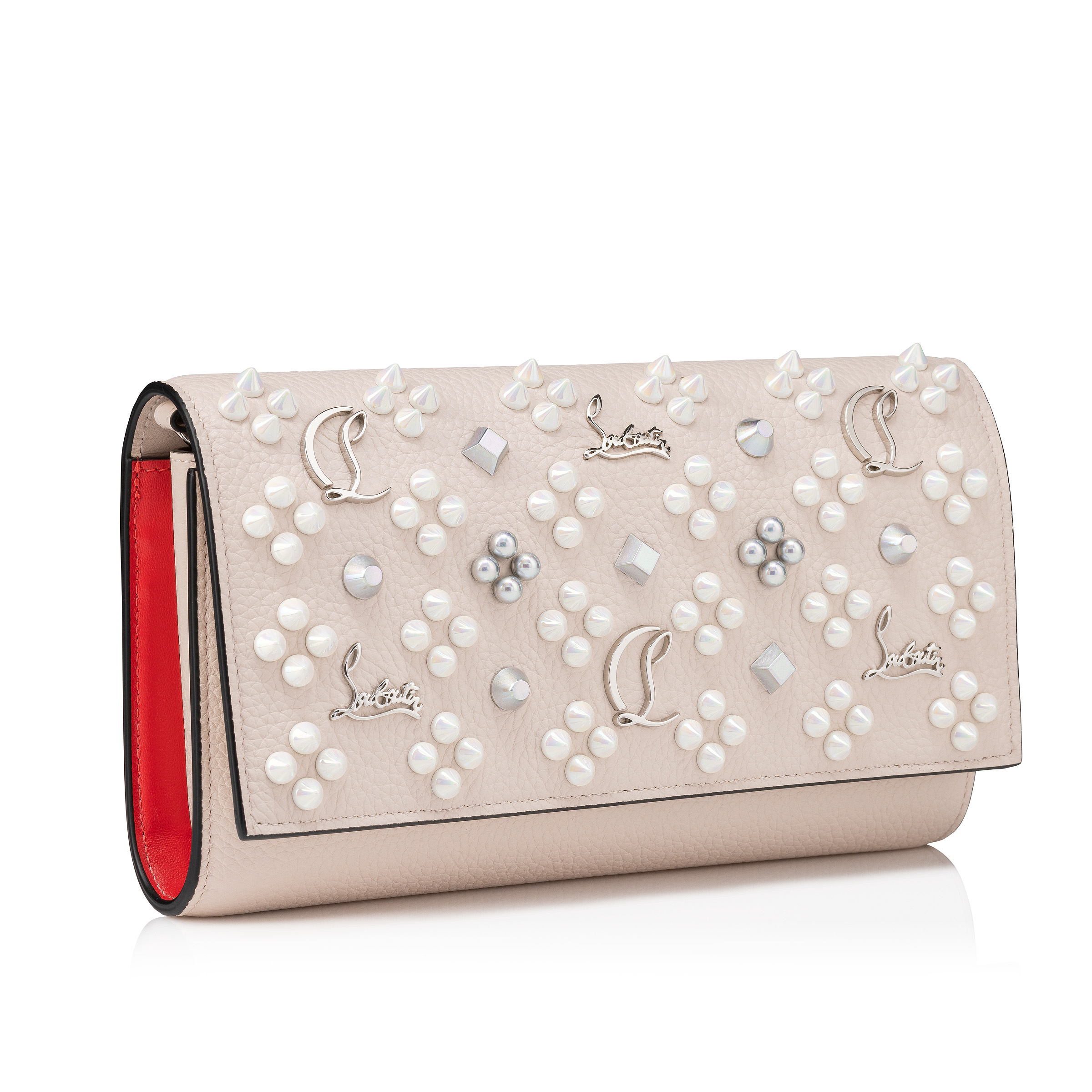 Christian Louboutin, Paloma Loubinthesky beige clutch