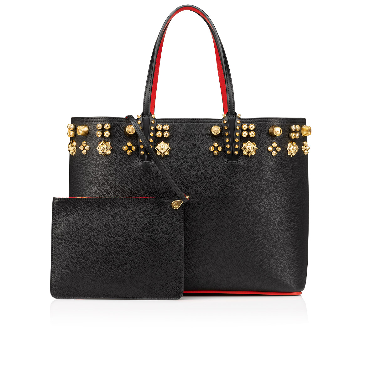 Christian Louboutin Cabata Empire Spike Studded Leather Tote Bag