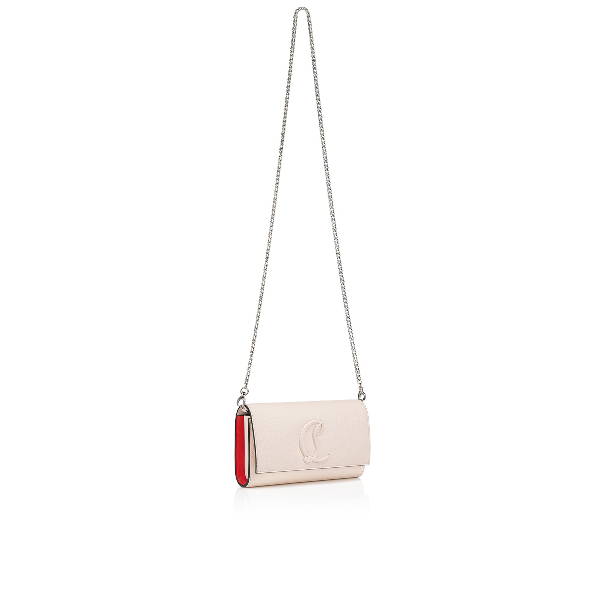 CHRISTIAN LOUBOUTIN: By My Sidewallet in leather with monogram