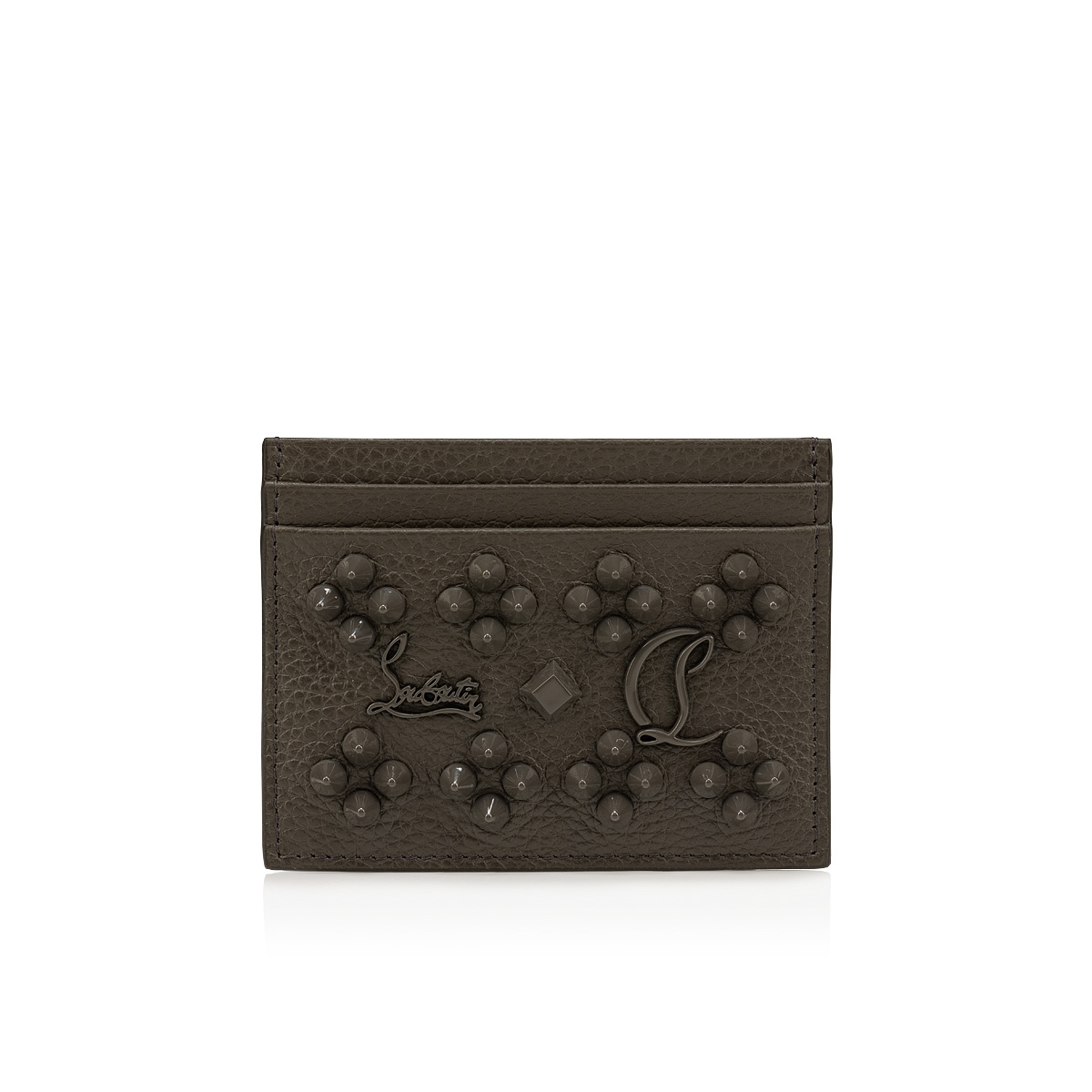 CHRISTIAN LOUBOUTIN: Sifnos credit card holder in grained leather