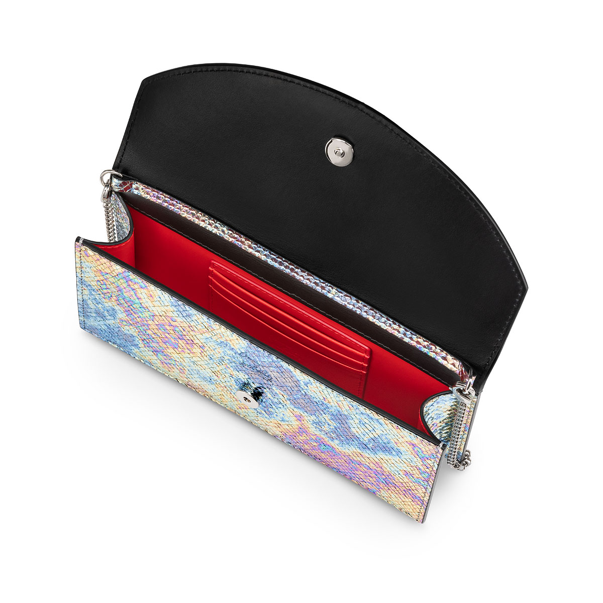 Christian Louboutin Loubi54 Glitter Leather Clutch Bag