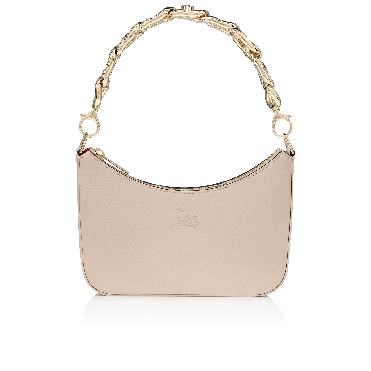 Christian Louboutin Loubila Mini Leche Leather Shoulder Bag New