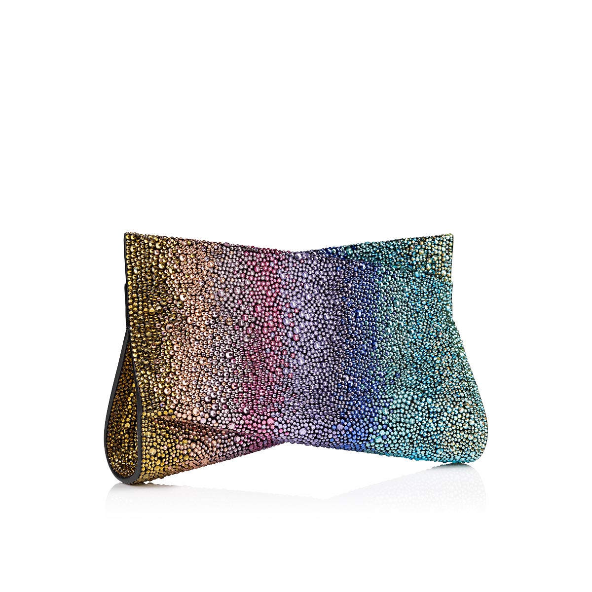 Loubitwist Small Crystal Embellished Suede Clutch in Purple - Christian  Louboutin