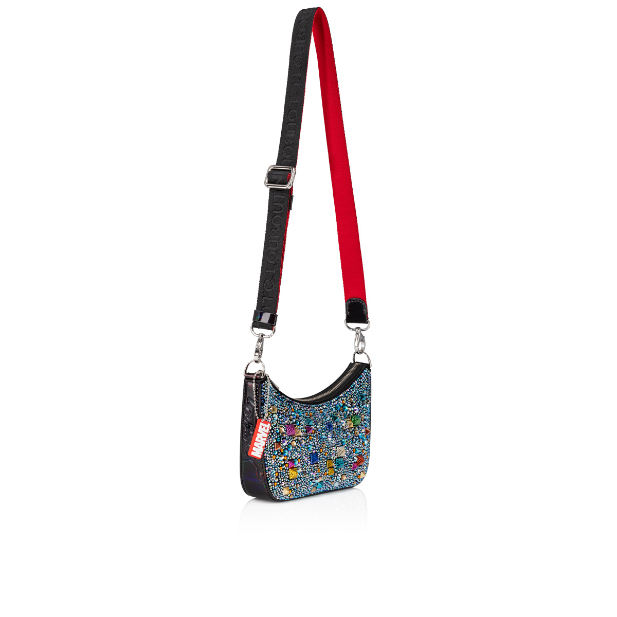 Infinity - Crossbody bag - Patent calf leather Cosmos, veau velours and  strass - Multicolor - Christian Louboutin