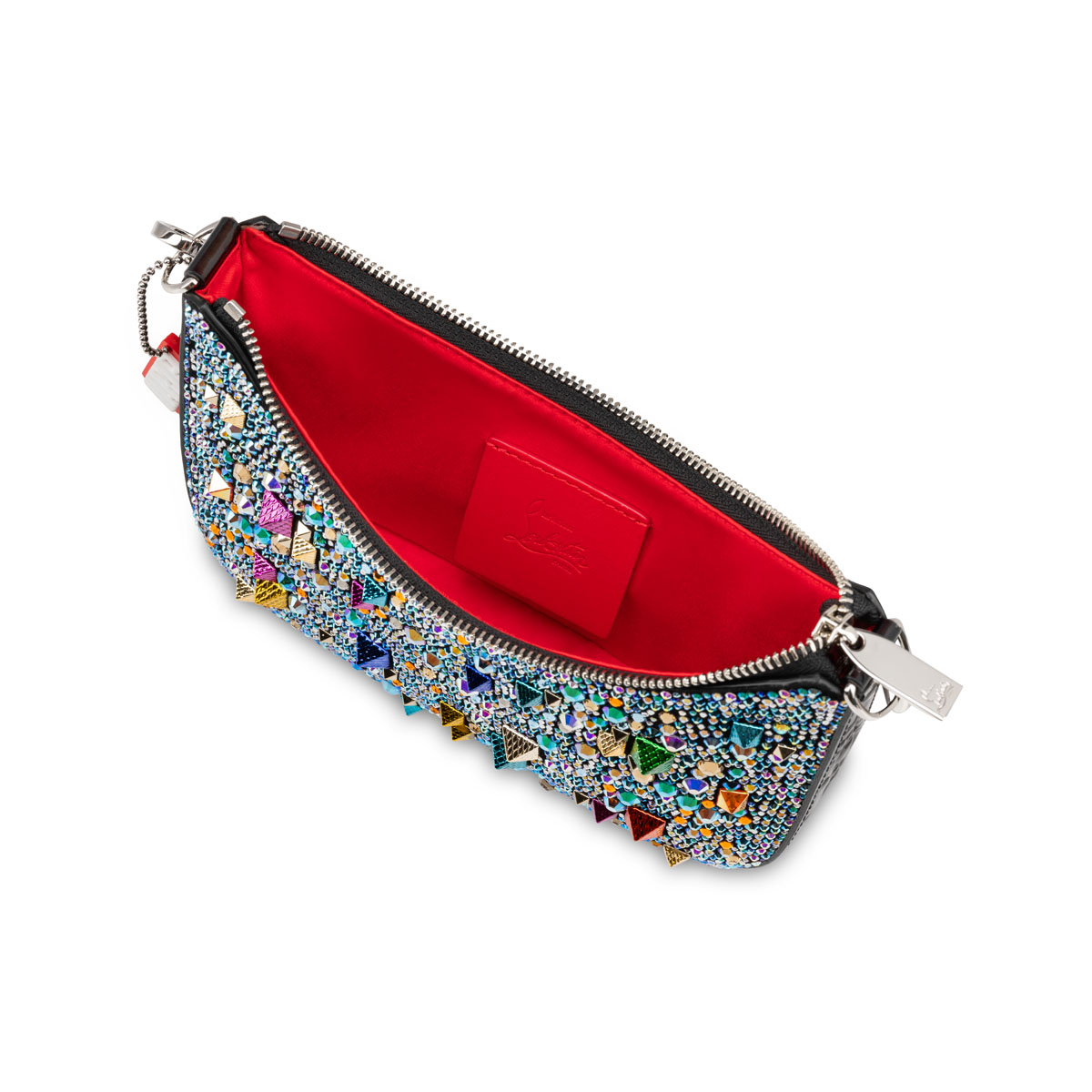 Infinity - Crossbody bag - Patent calf leather Cosmos, veau velours and  strass - Multicolor - Christian Louboutin
