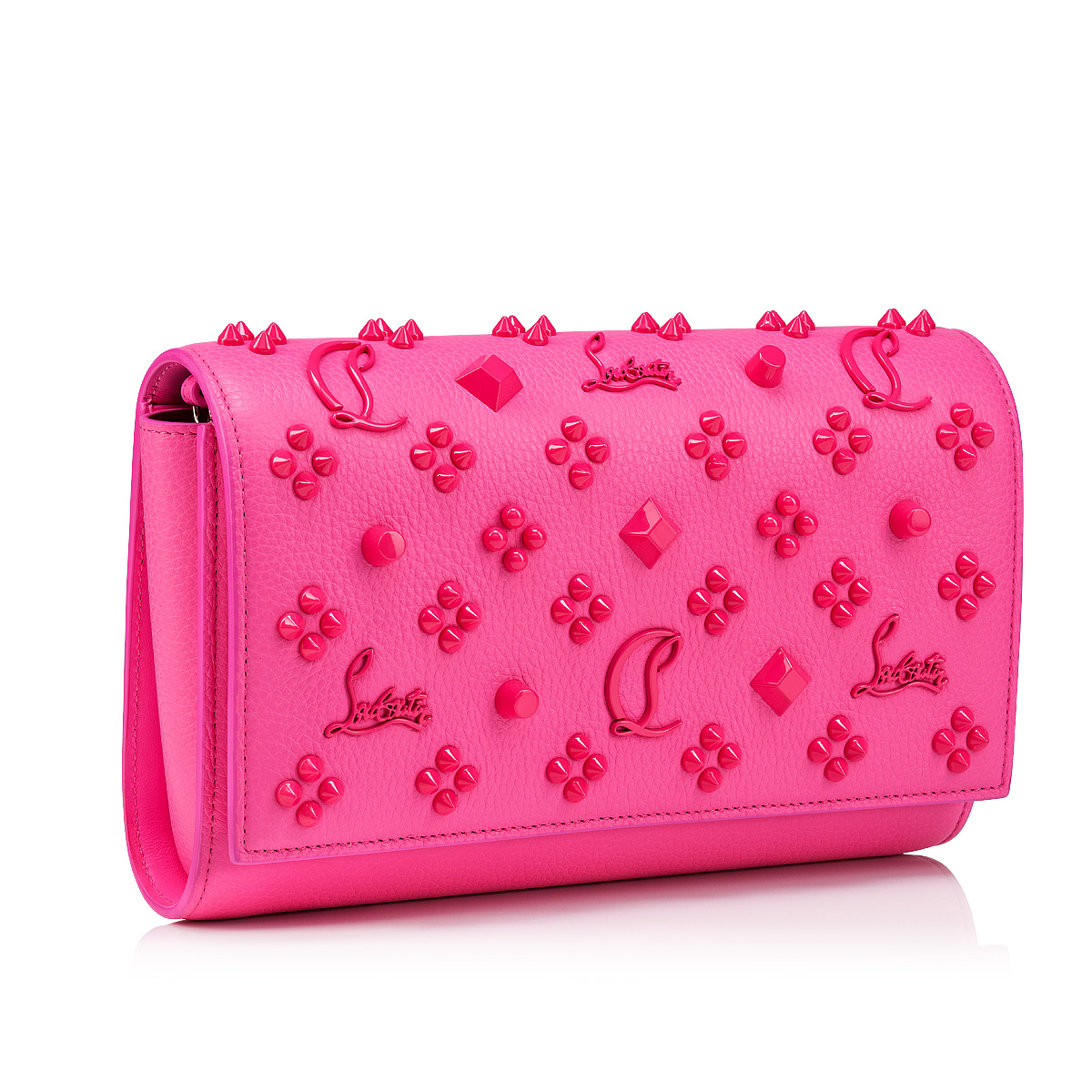 Paloma - Clutch - Grained calf leather and spikes Loubinthesky