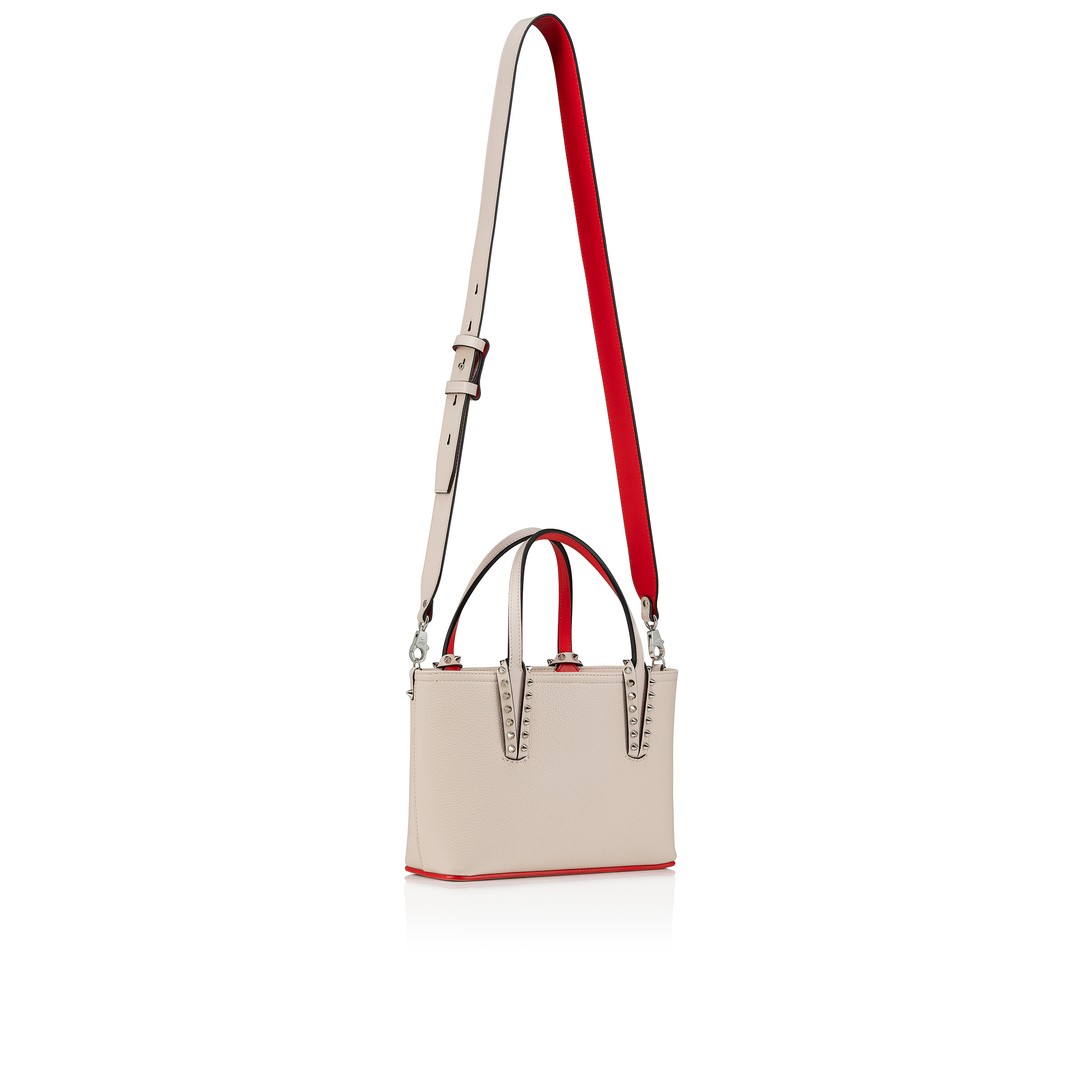 Cabata mini Tote bag Grained calf leather Leche Christian Louboutin Canada