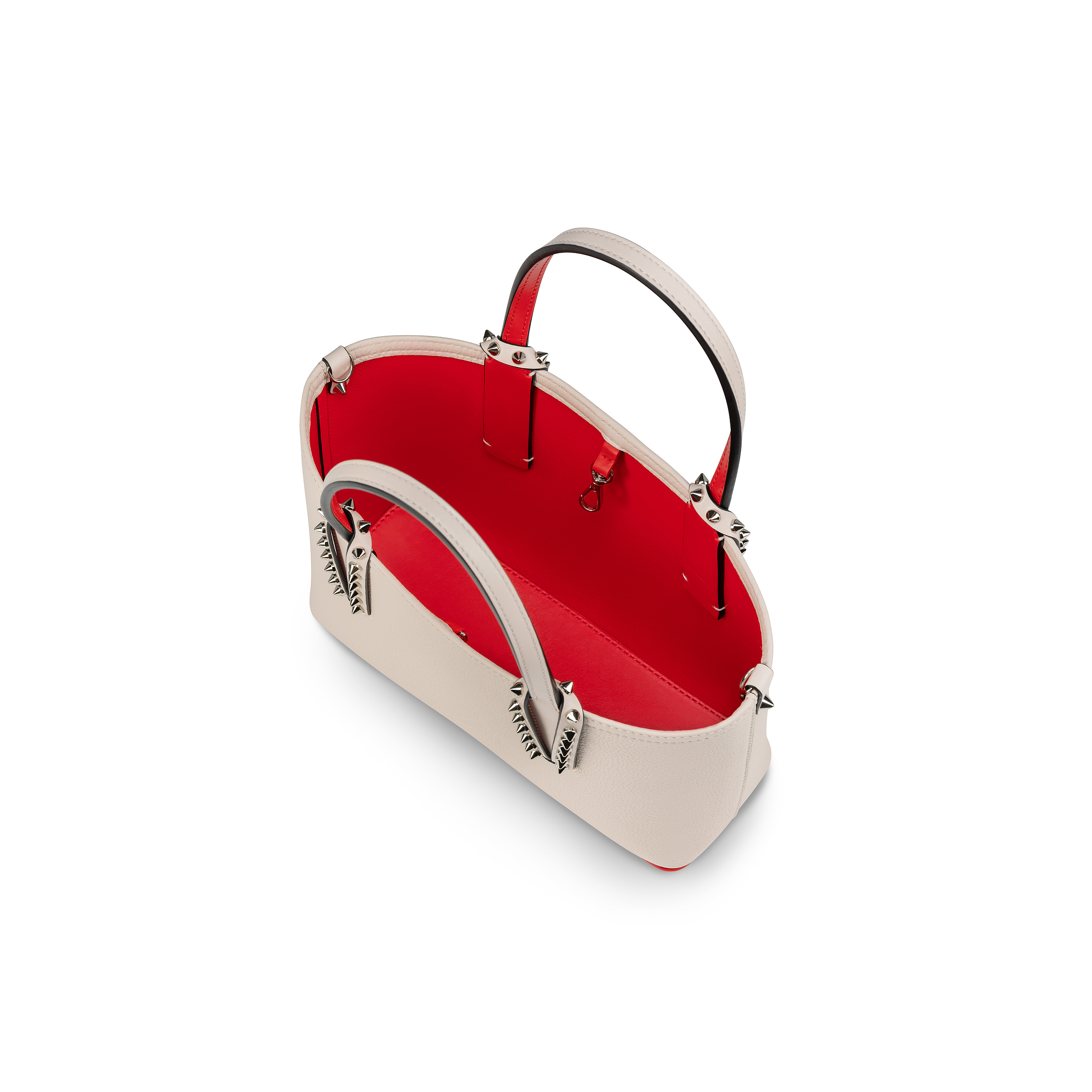 Christian Louboutin Cabata ミニ バック Cabata mini - Tote bag - Calf leather and spikes - Leche