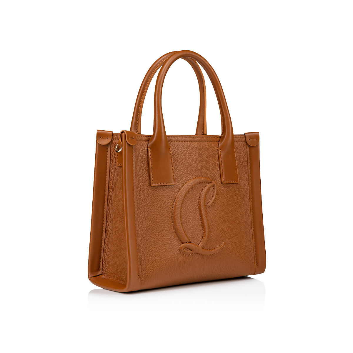 By My Side small - Tote bag - Grained calf leather - Cuoio