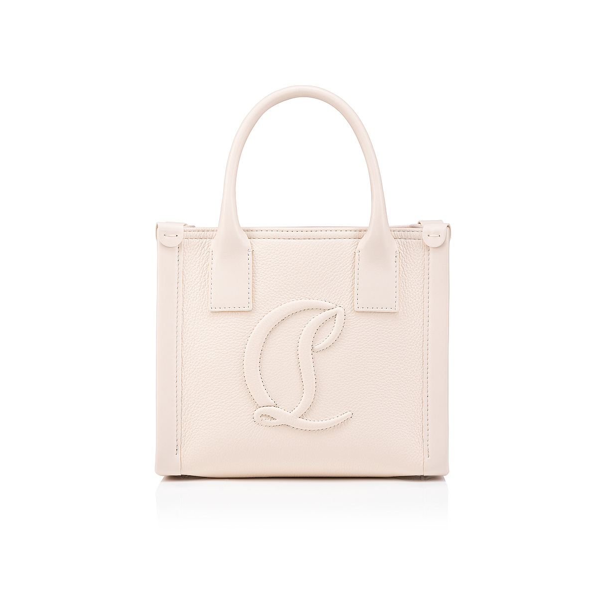 By My Side mini Tote bag Grained calf leather Leche Christian Louboutin United States