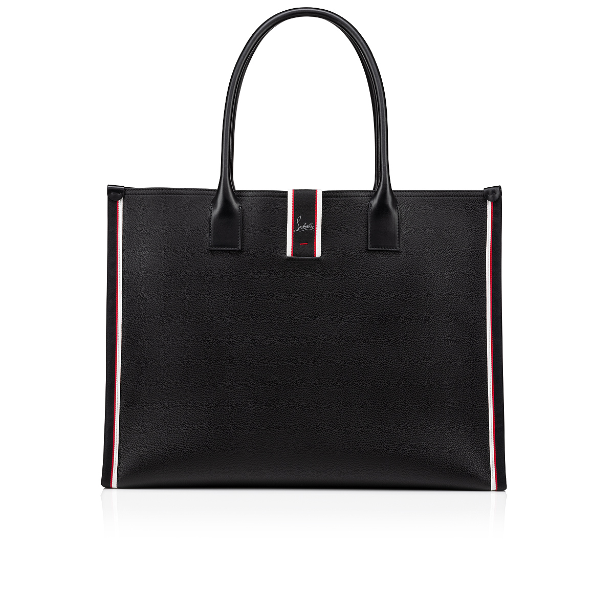 Nastroloubi XL - Tote bag - Grained calf leather - Black 