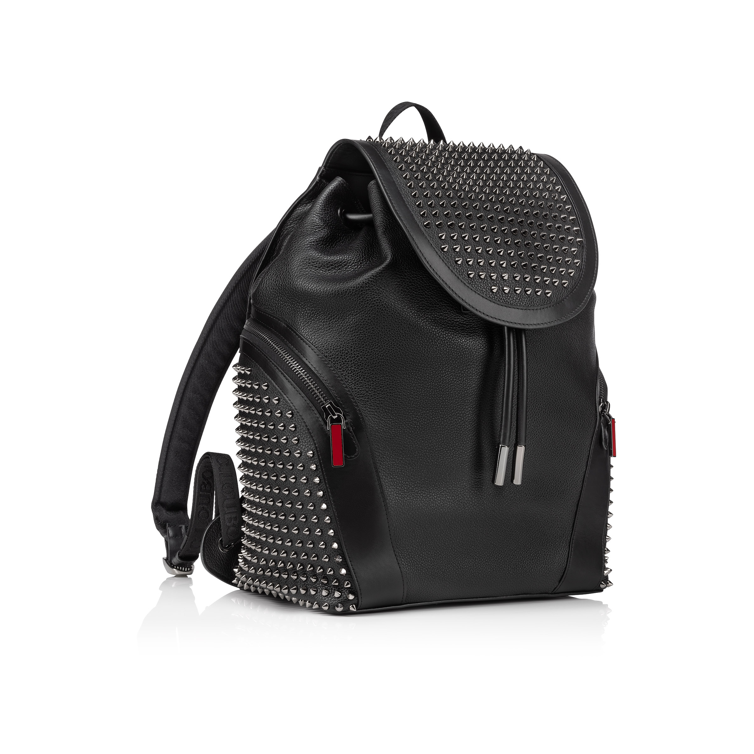 Funky - Backpack - Calf leather and spikes - Black - Christian