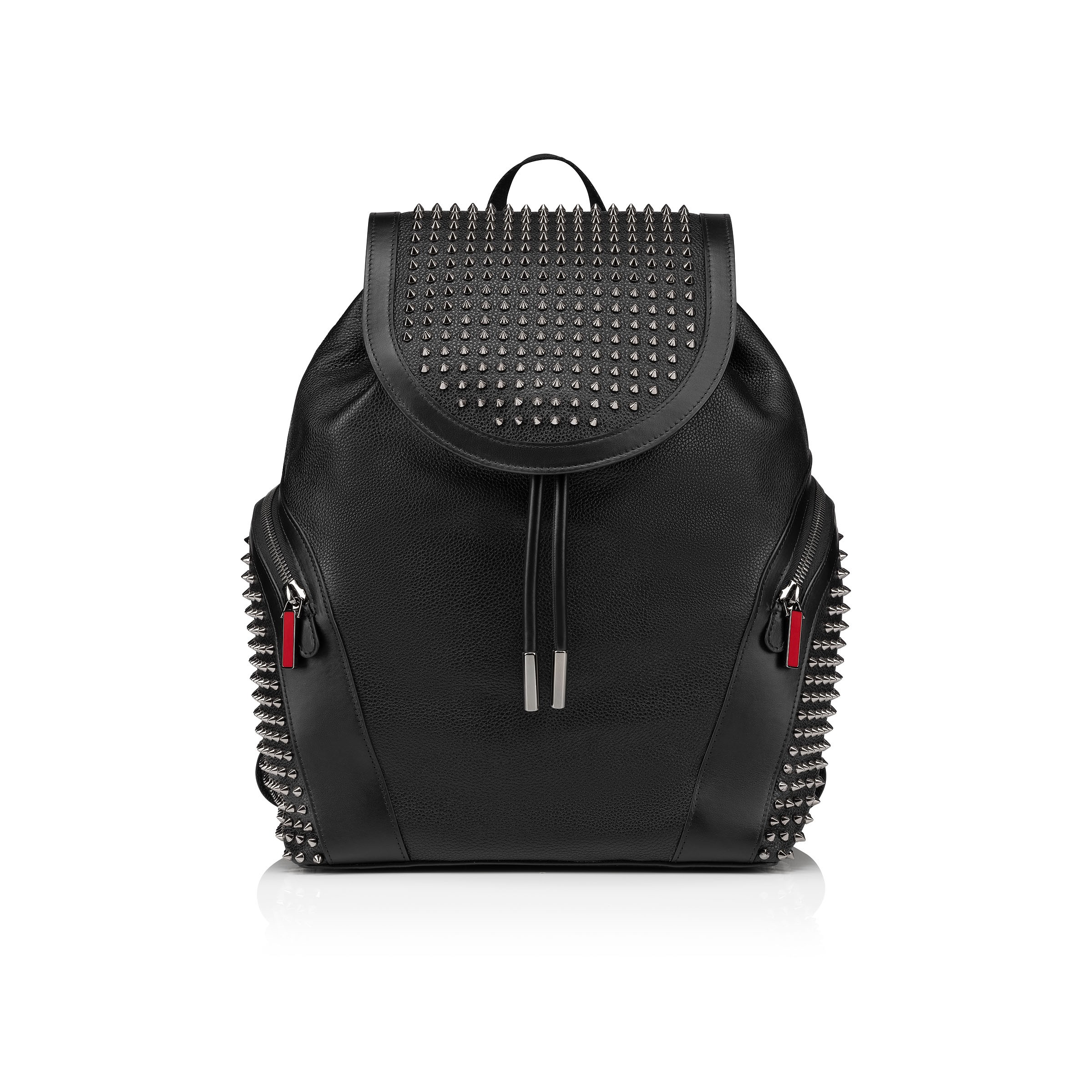 Funky - Backpack - Calf leather and spikes - Black - Christian