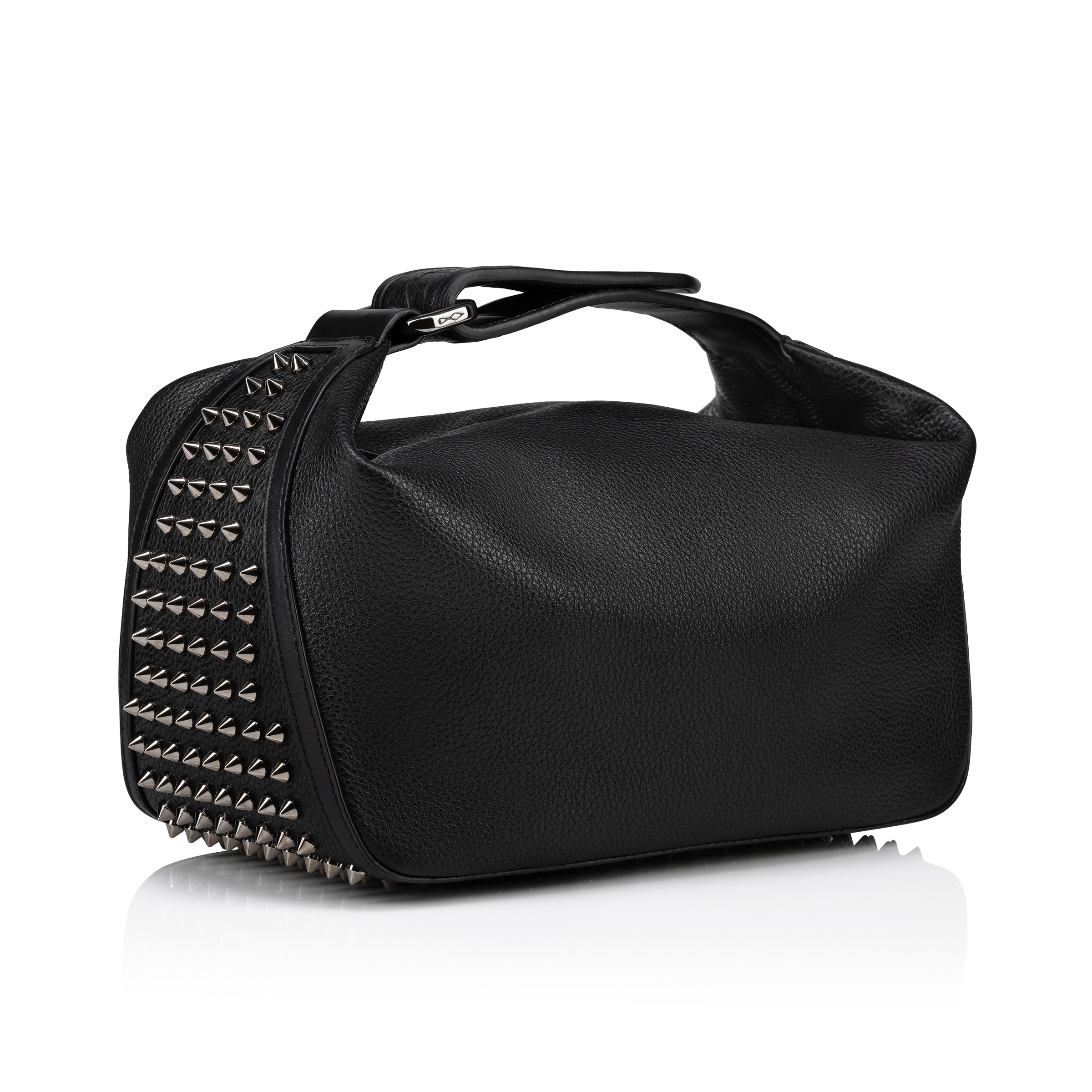 Funky - Pouch - Calf leather and spikes - Black - Christian
