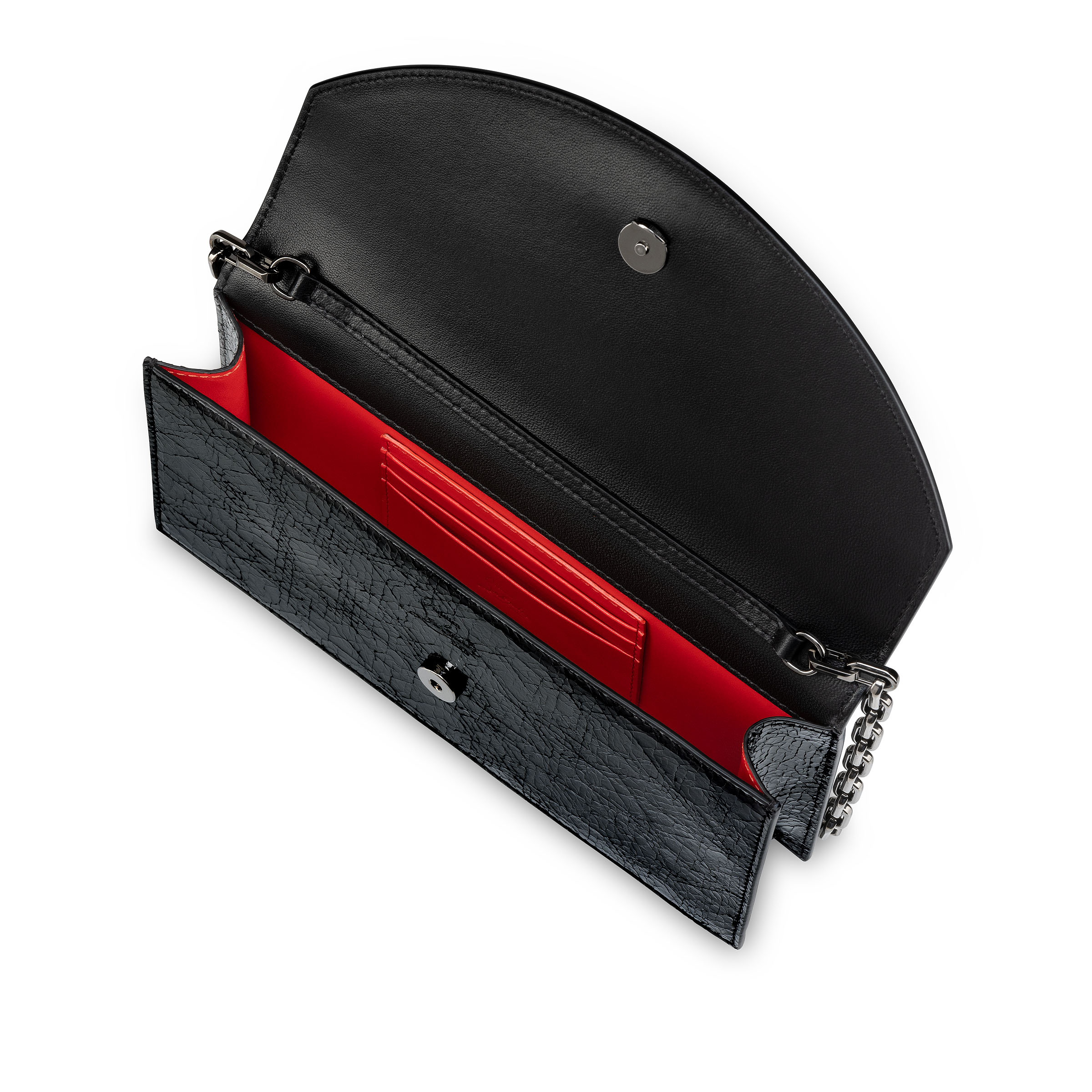 最も  Loubi54 Black - leather calf laminated Star - Clutch - バッグ