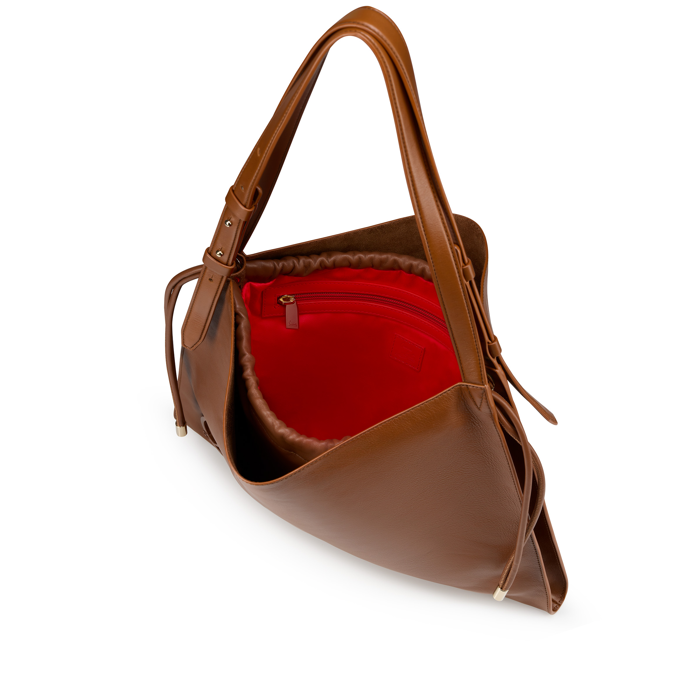 【関税&送料込】Christian Louboutin Brown Suede Baggy Tote B Christian Louboutin Baggy Tote Bag in Suede - Bergdorf Goodman