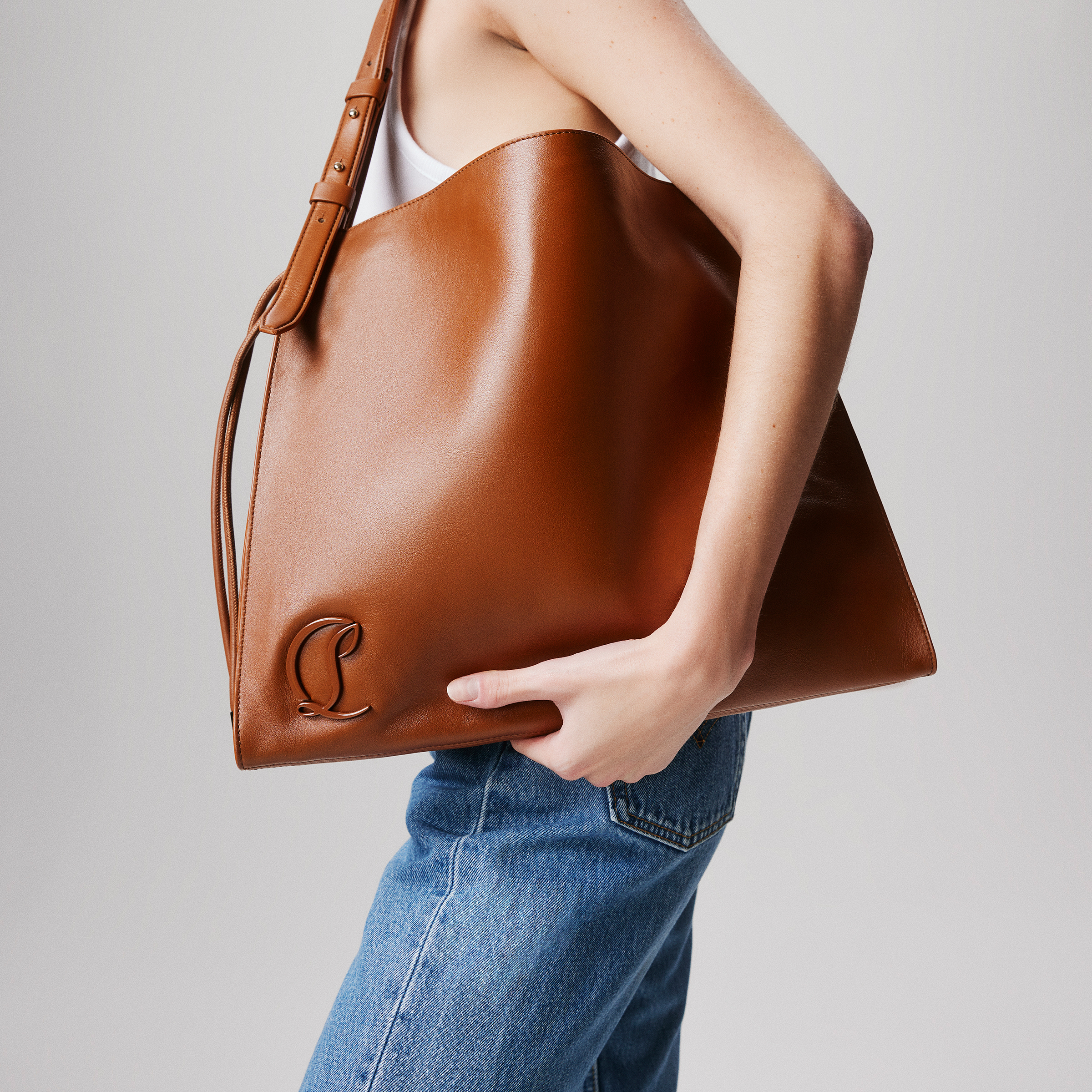 Baggy - Tote bag - Calf leather - Cuoio - Christian Louboutin