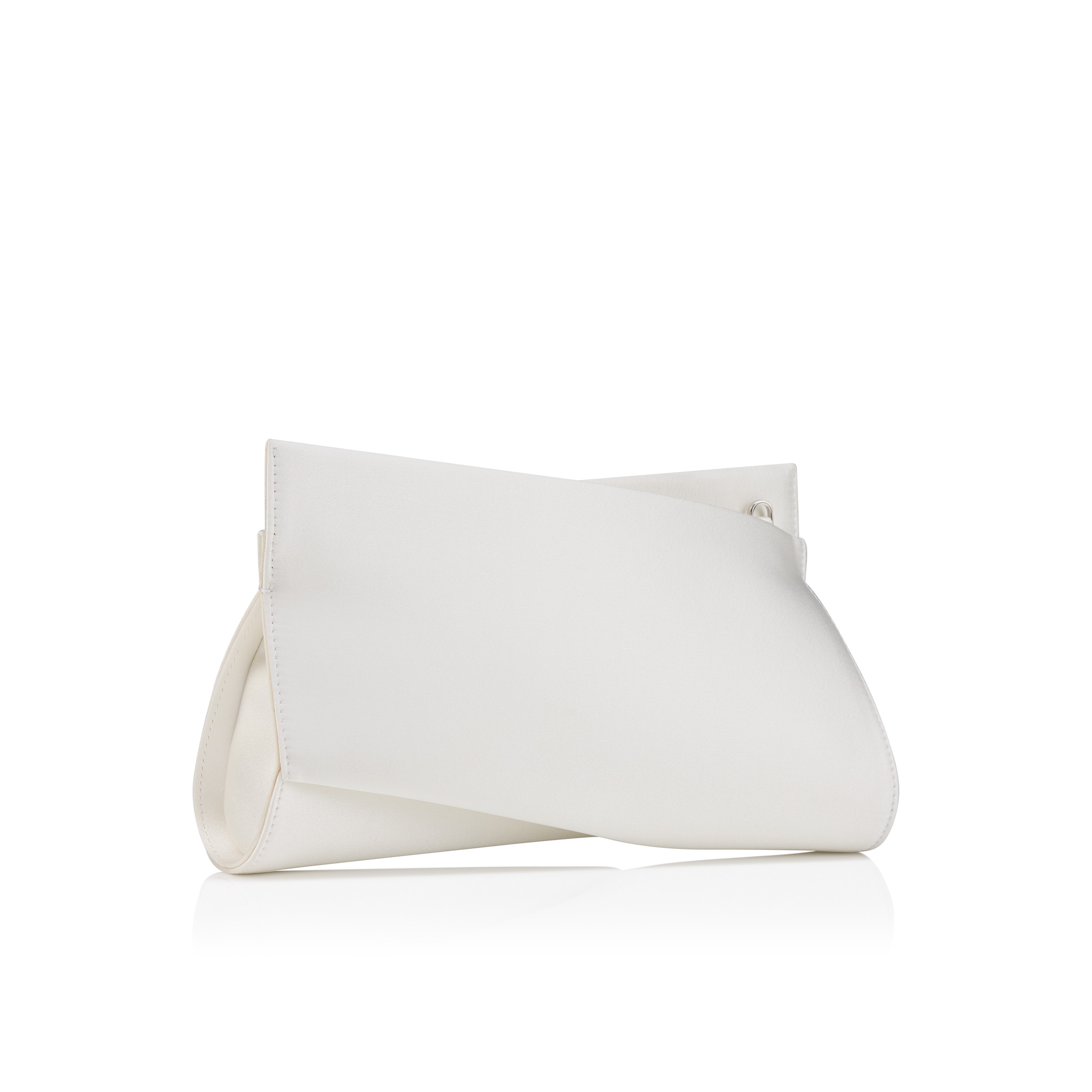 Loubitwist - Clutch - Crepe satin - Bianco - Christian