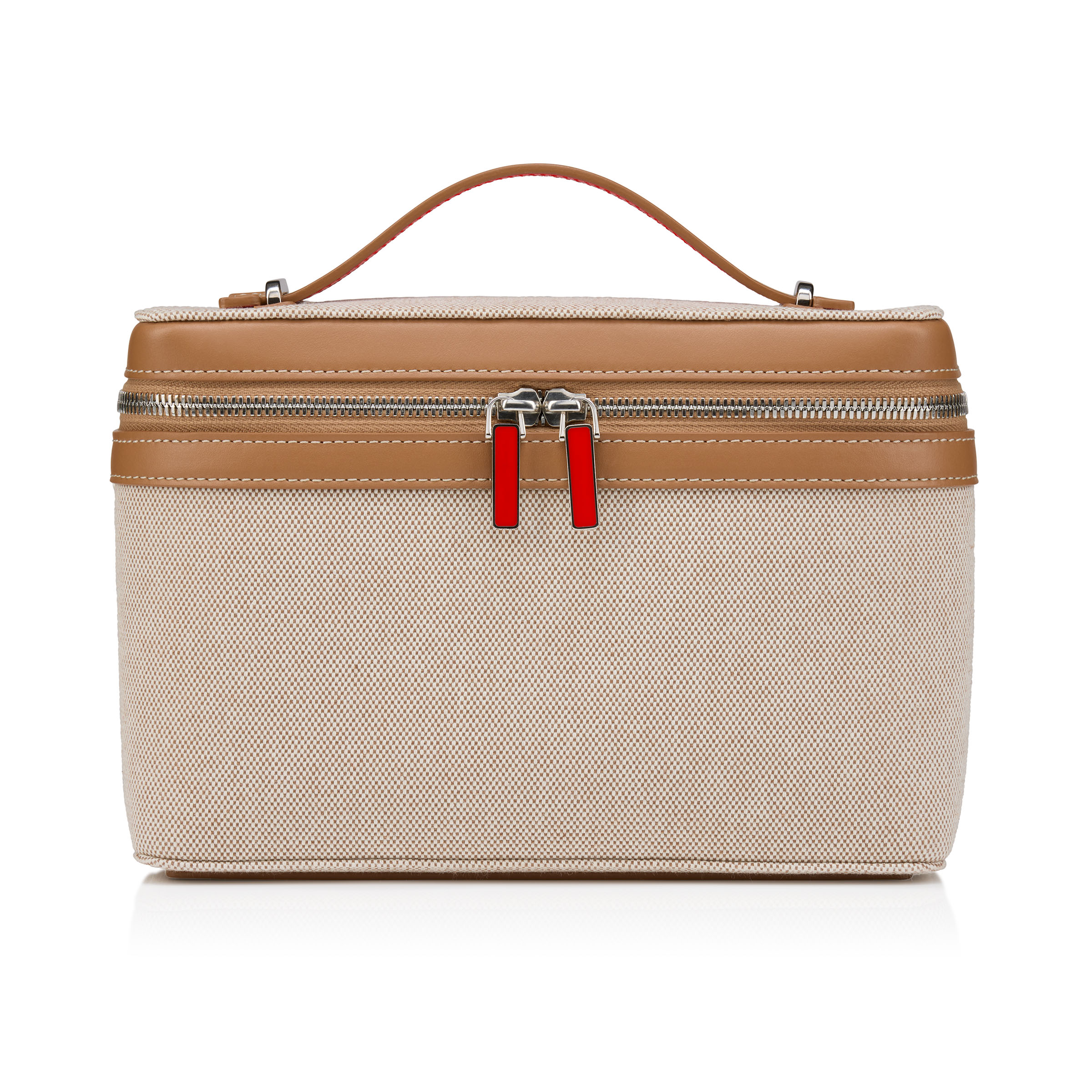 Djanis - Crossbody bag - Cotton and calf leather - Brownie
