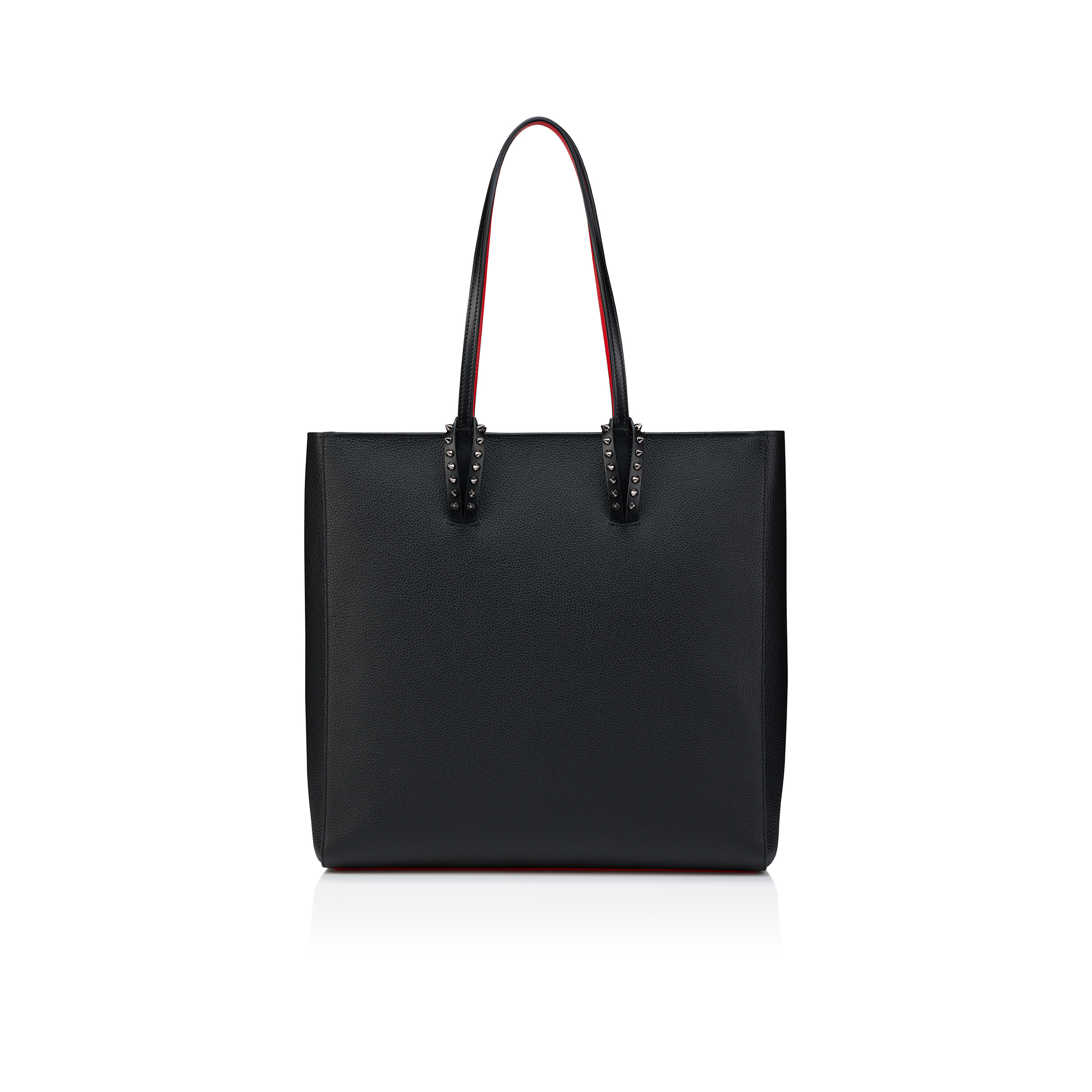 トートバッグ CHRISTIAN LOUBOUTIN 'Cabata Large' shopping bag Cabata large - Tote bag - Calf leather and spikes - Bianco