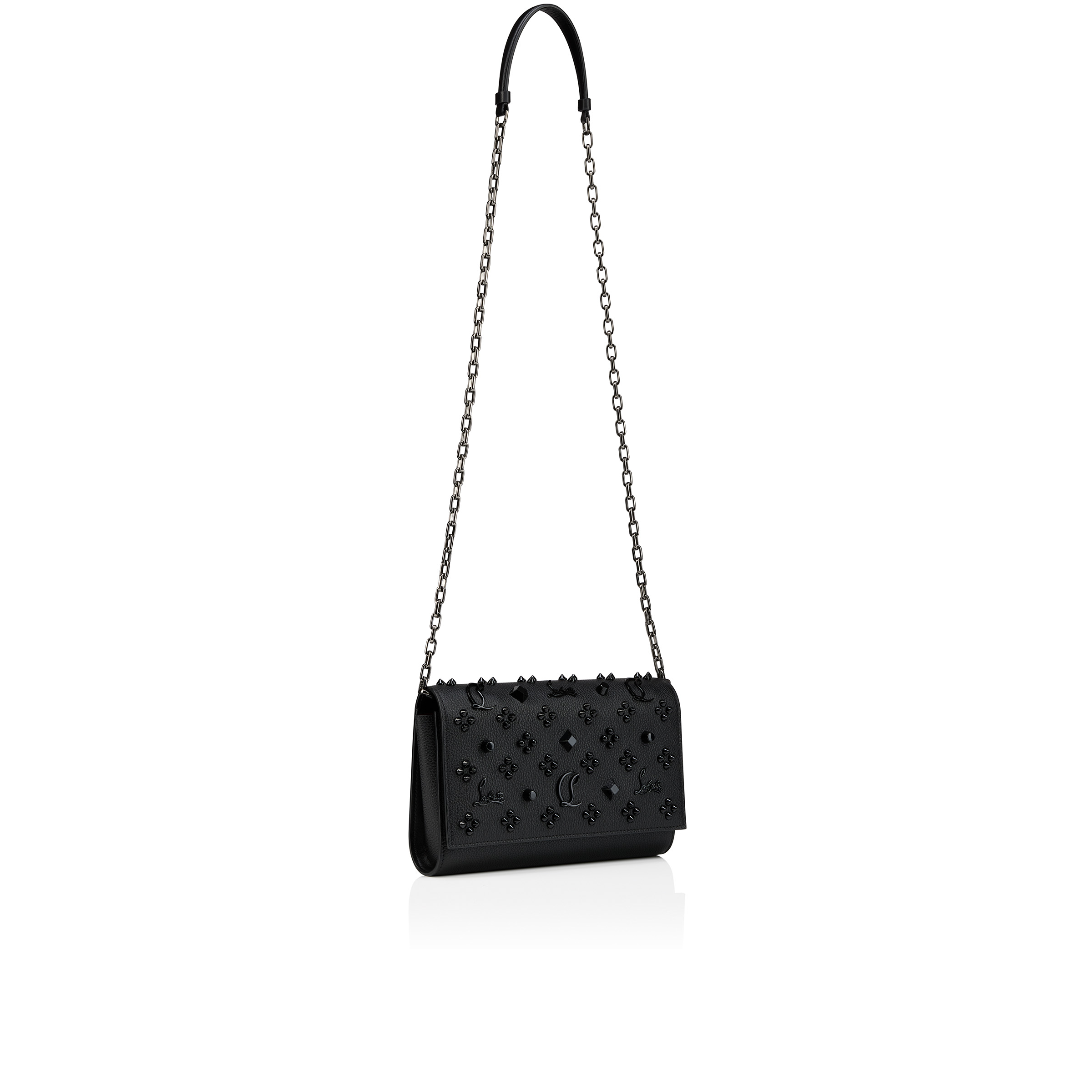 Paloma - Clutch - Grained calf leather and spikes Loubinthesky 
