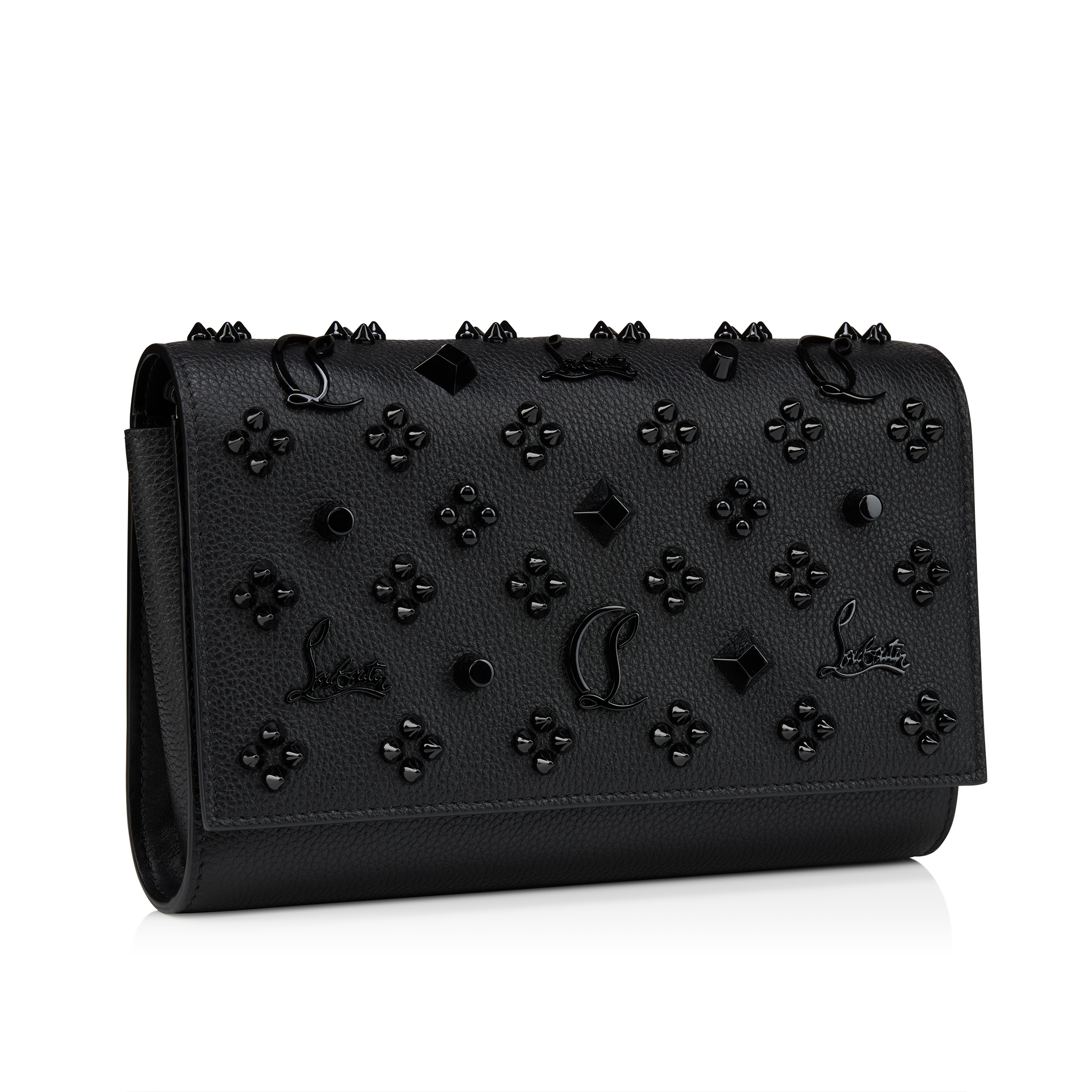 Paloma - Clutch - Grained calf leather and spikes Loubinthesky