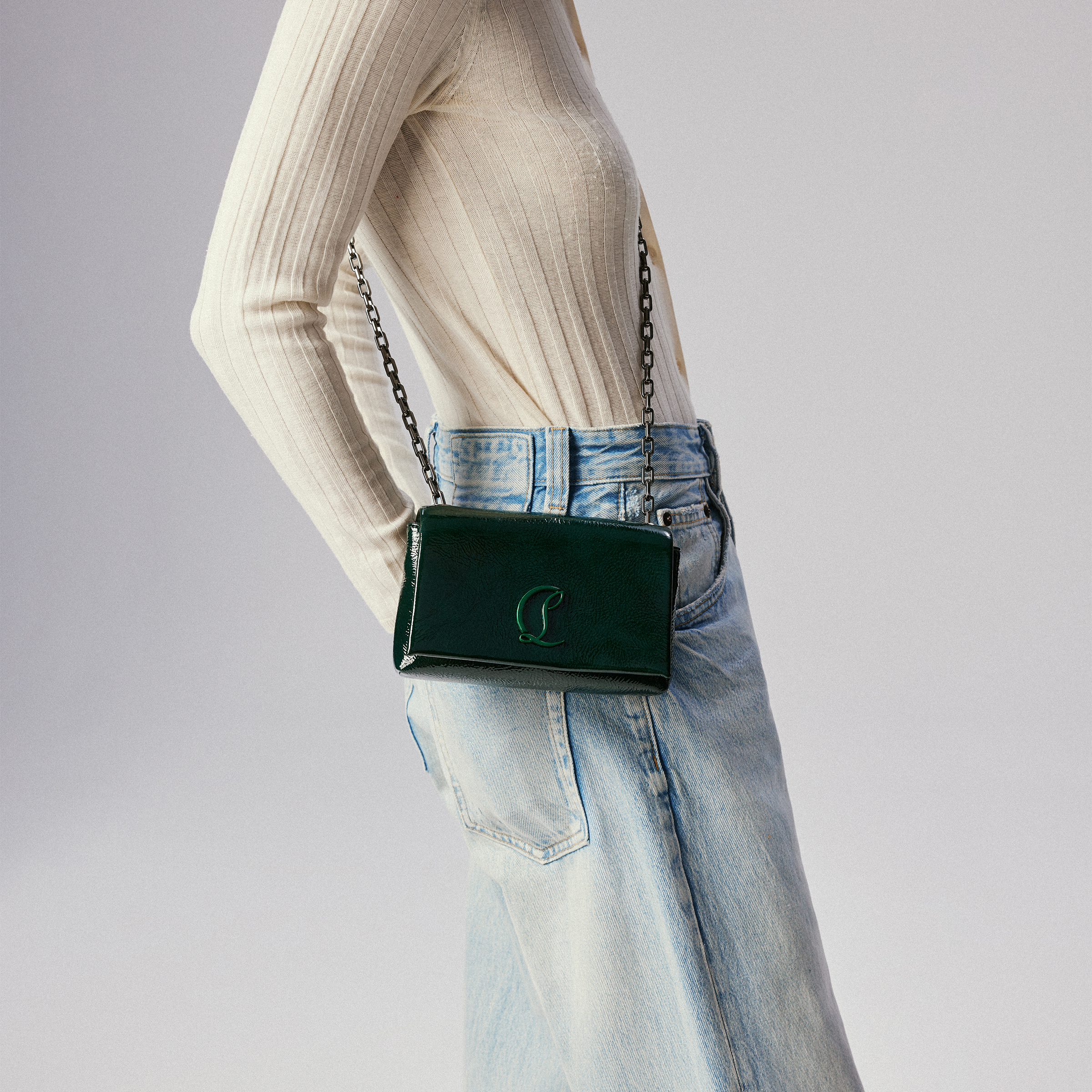 Loubi54 - Crossbody bag - Naplak patent calf leather
