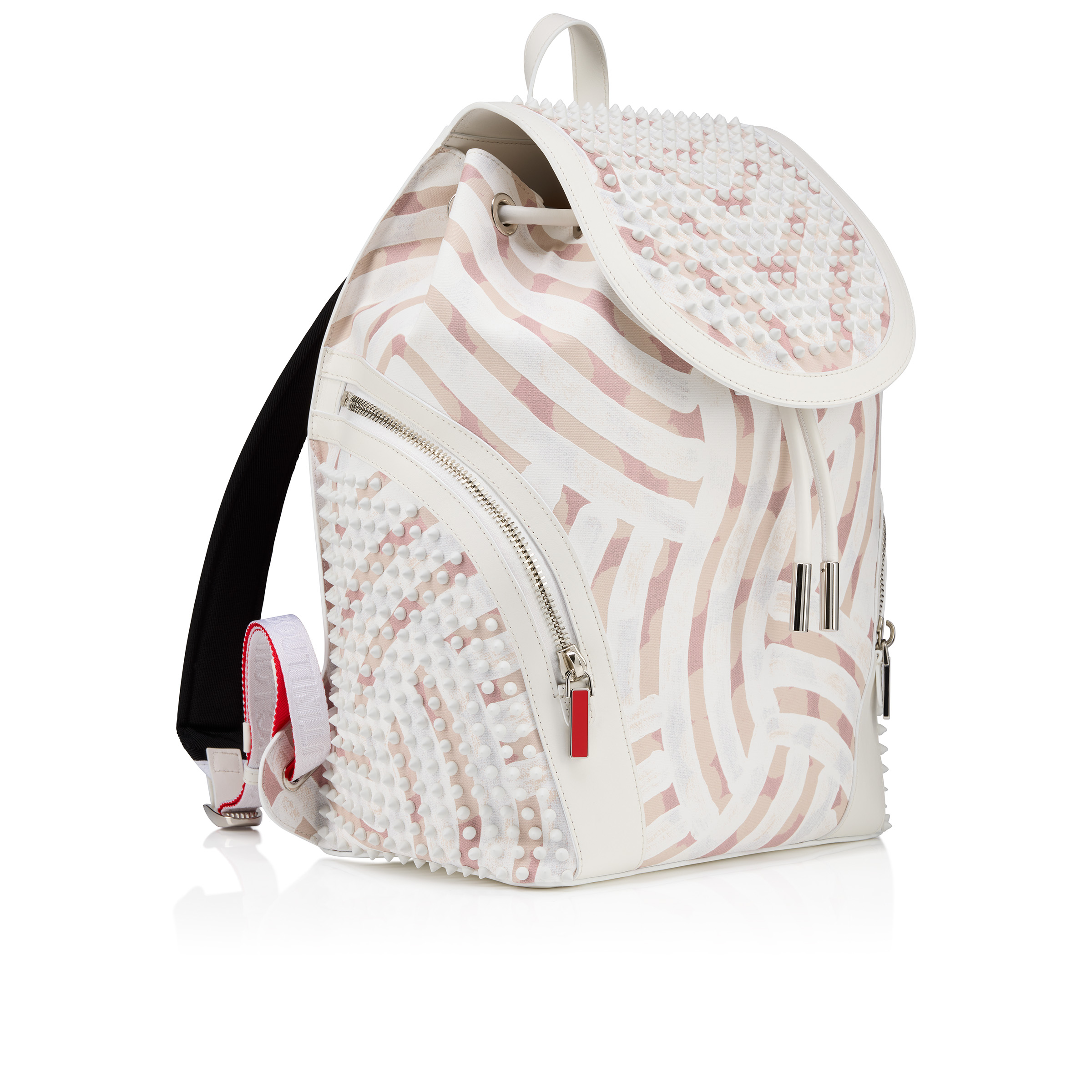 関送込 Christian Louboutin Funky レザー バックパック Funky - Backpack - Calf leather and spikes - Black