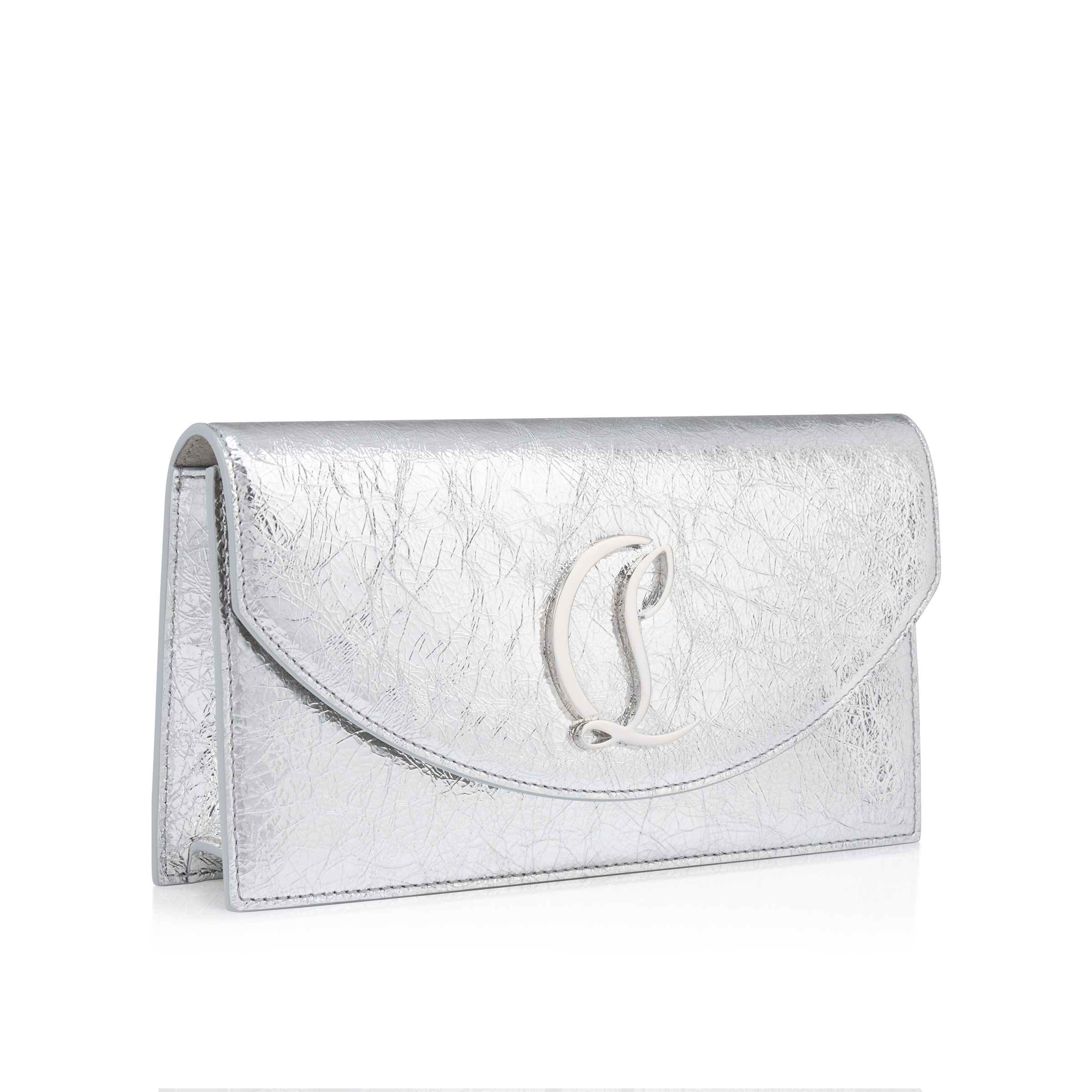 Loubi54 - Clutch - Laminated calf leather - Silver