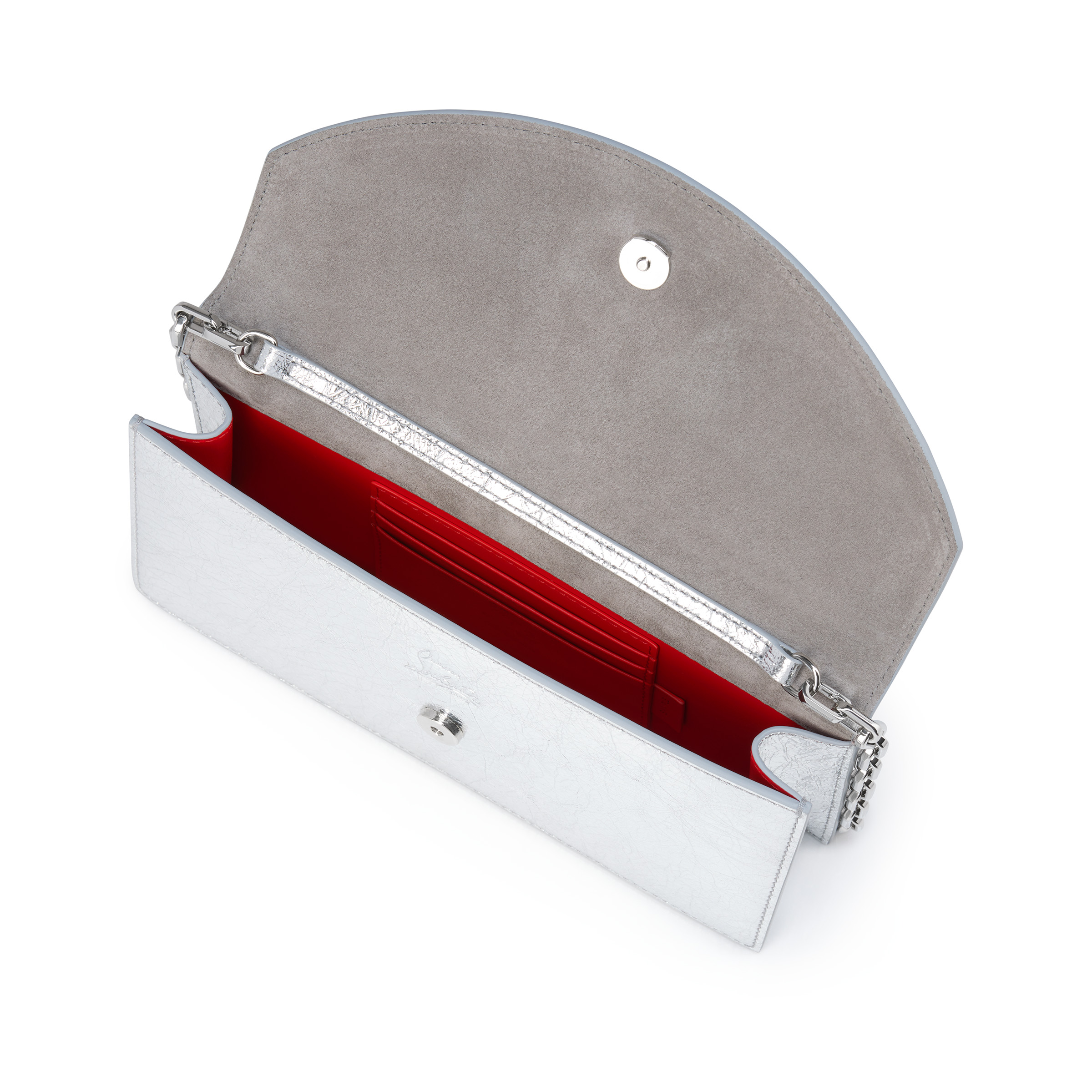 Loubi54 - Clutch - Laminated calf leather - Silver