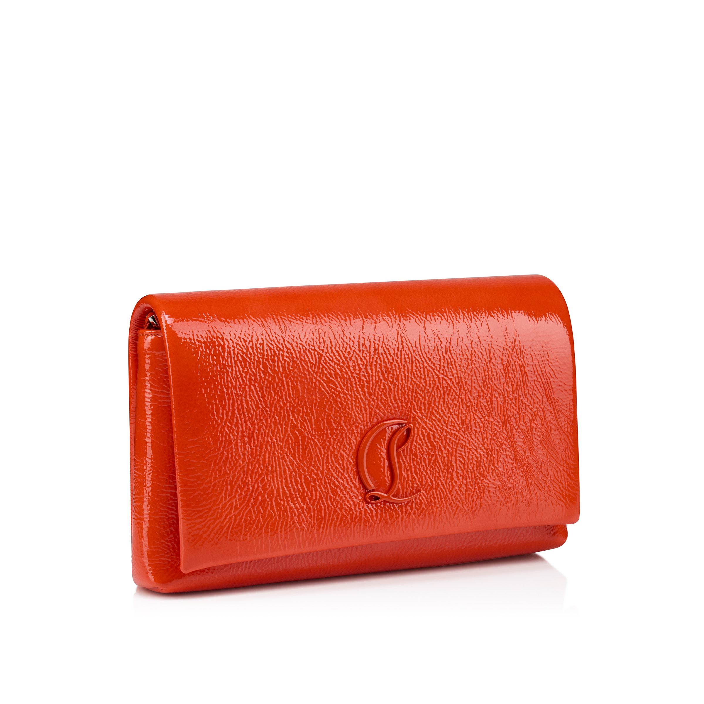 24AW new /Christian Louboutin Loubi54CLロゴクラッチ Bag Loubi54 - Clutch - Embroidered crepe satin - Black