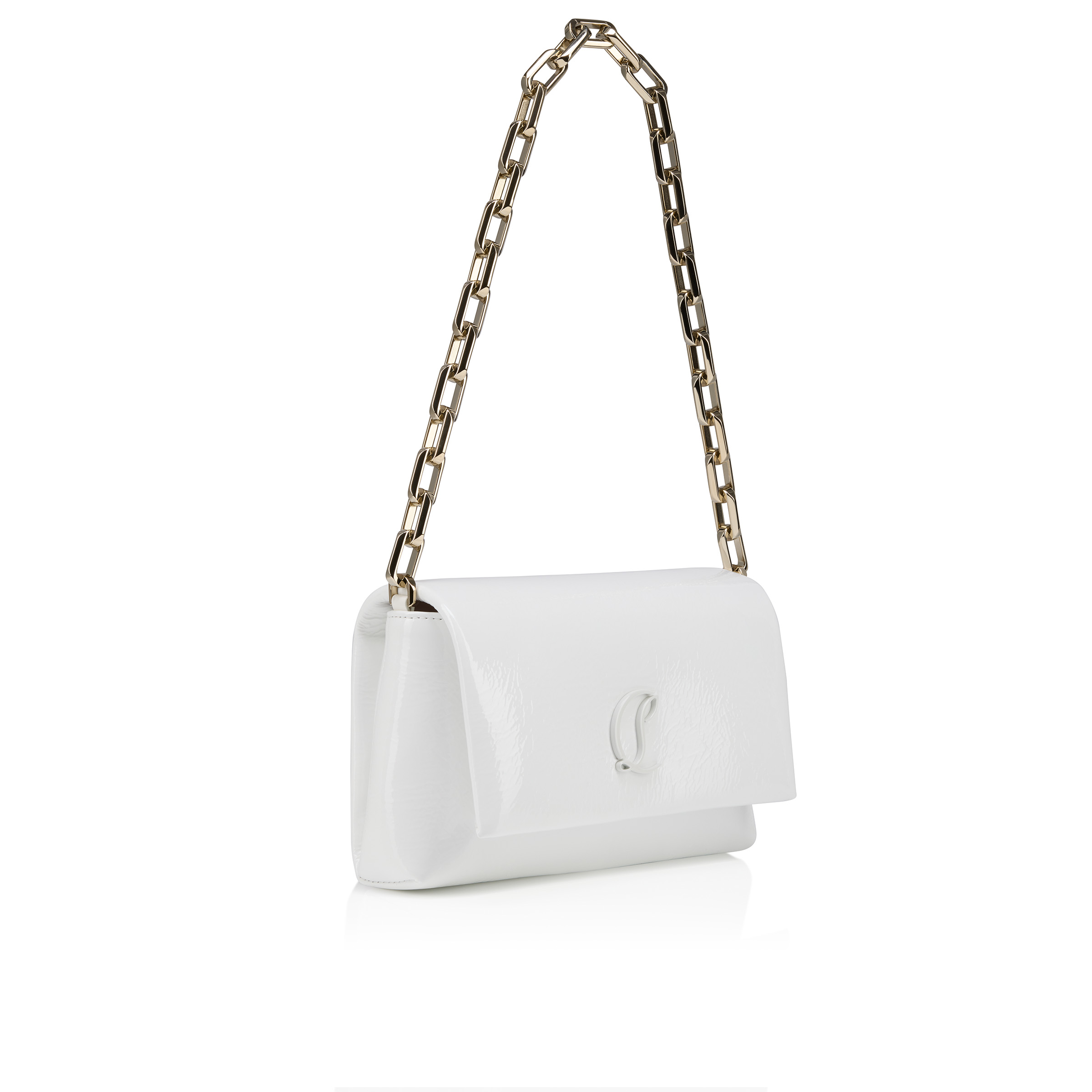 Loubi54 - Shoulder bag - Naplak patent calf leather - Bianco
