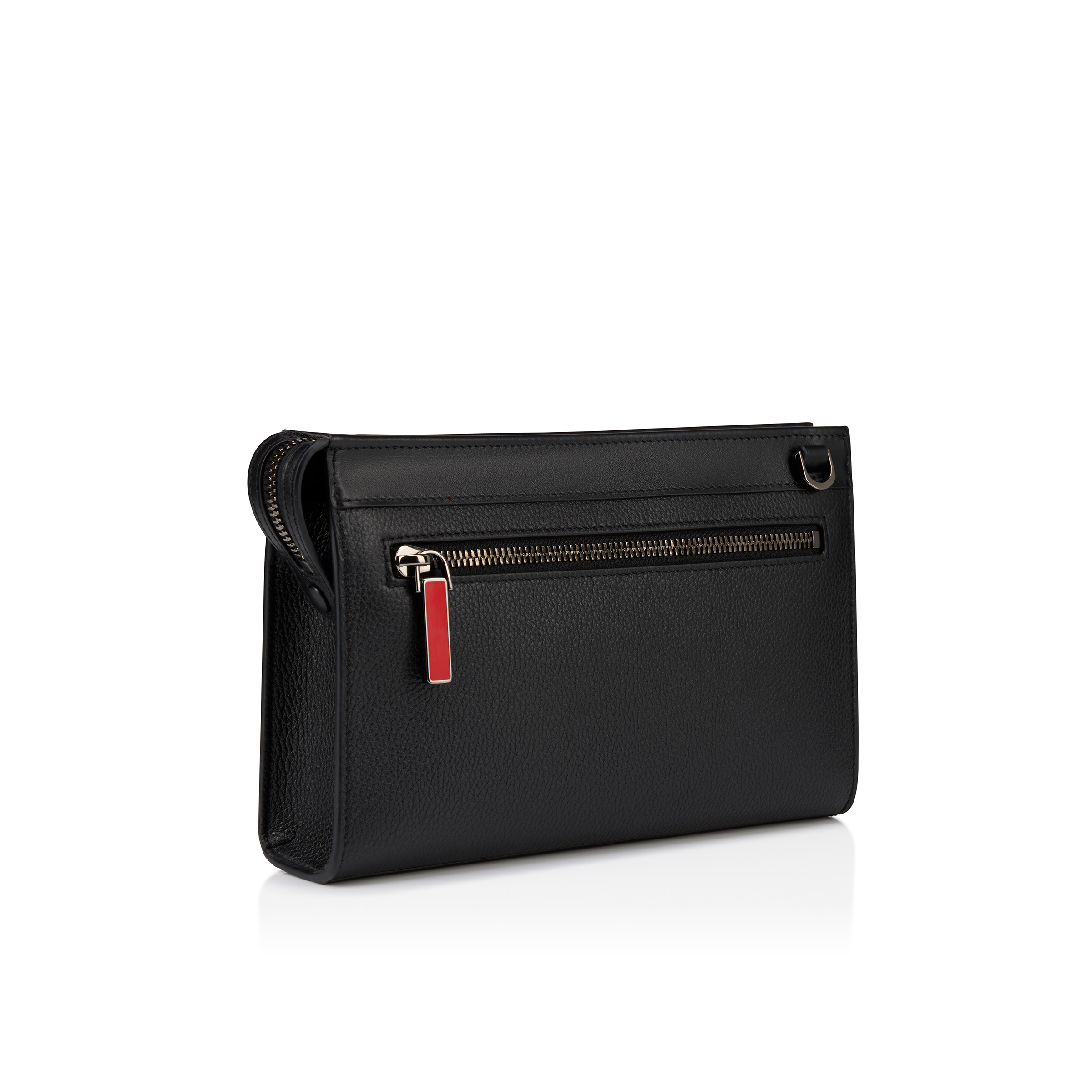 Funky - Crossbody bag - Grained calf leather and spikes - Black