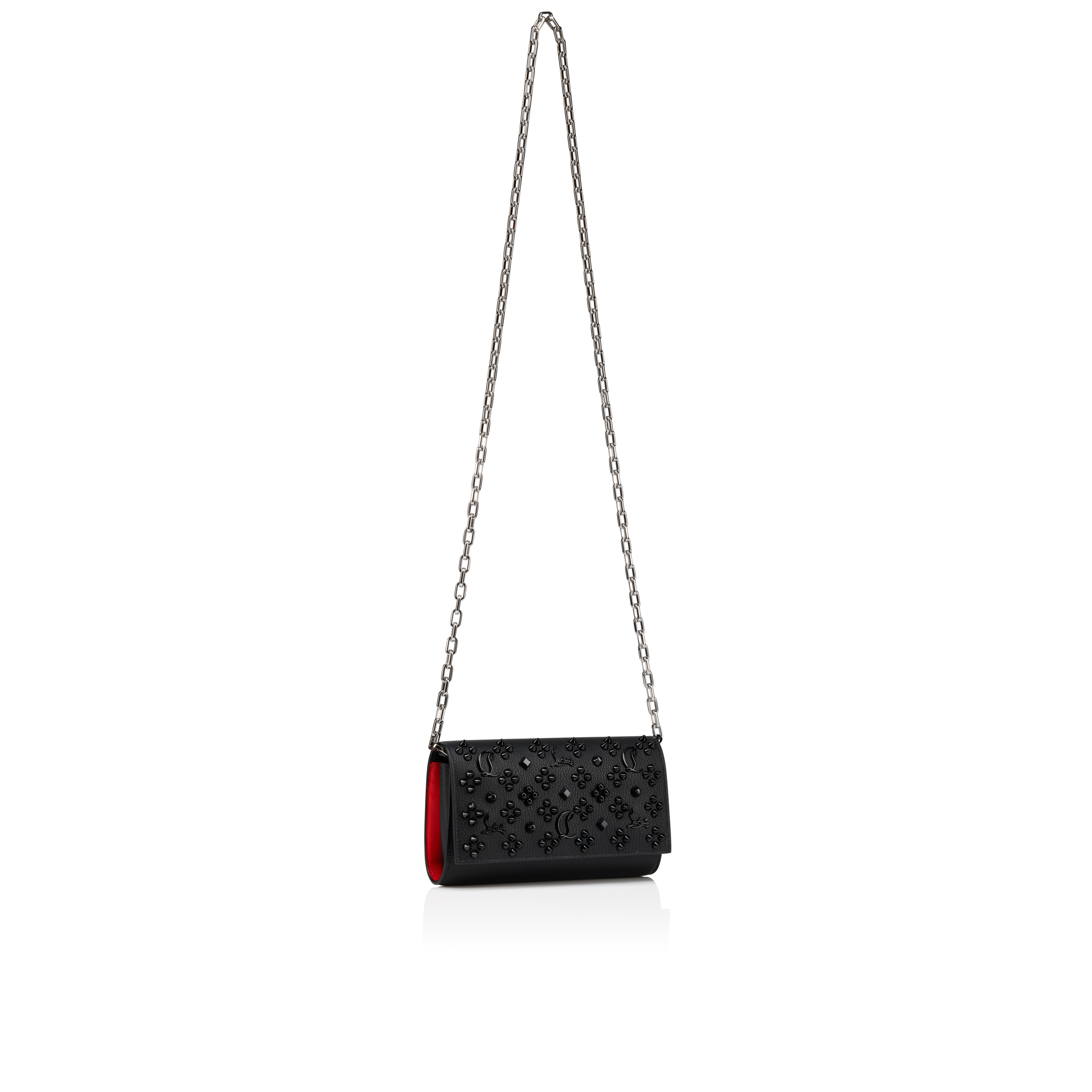 Paloma - Wallet on a chain - Grained calf leather - Black