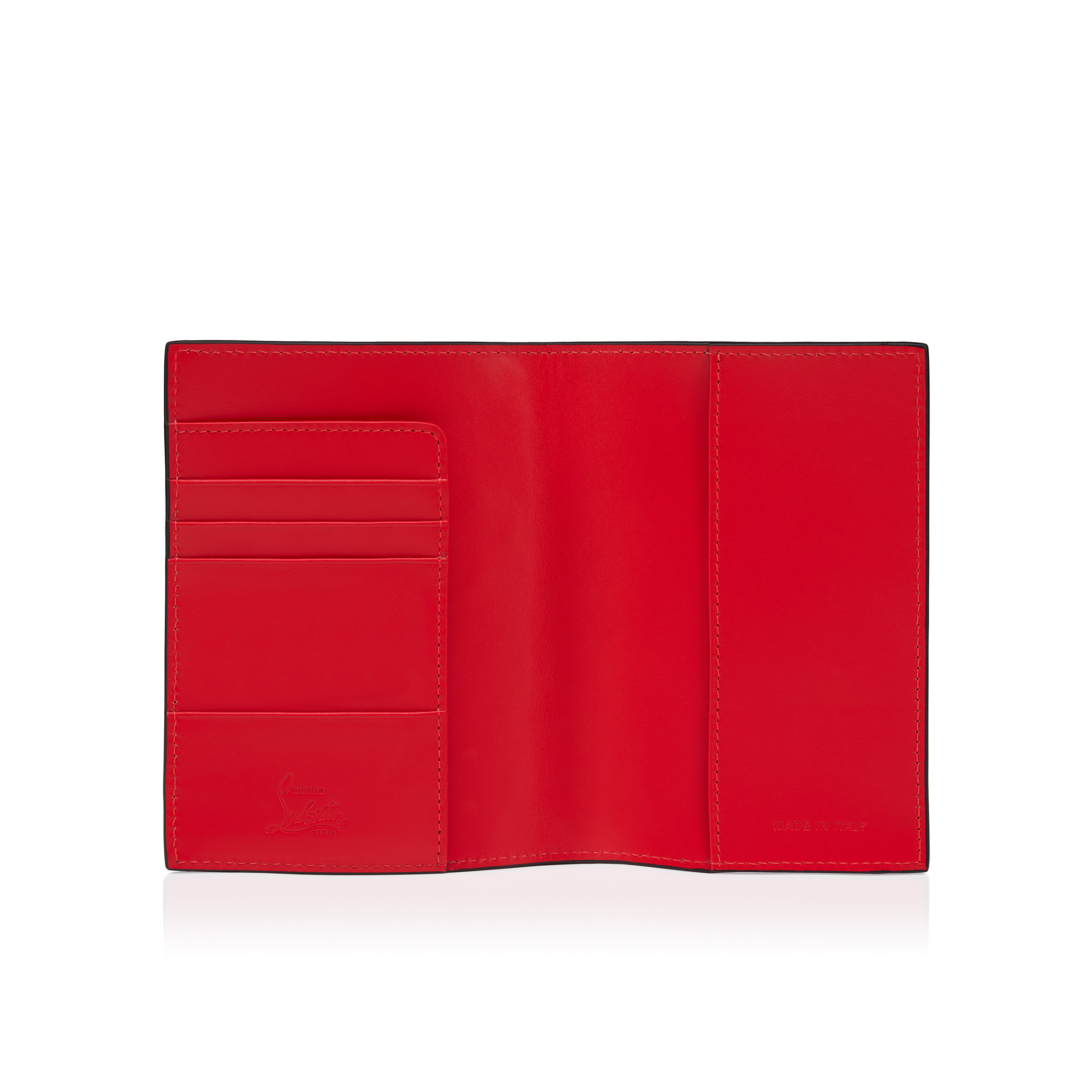 Funky - Passport holder - Grained calf leather and spikes - Black