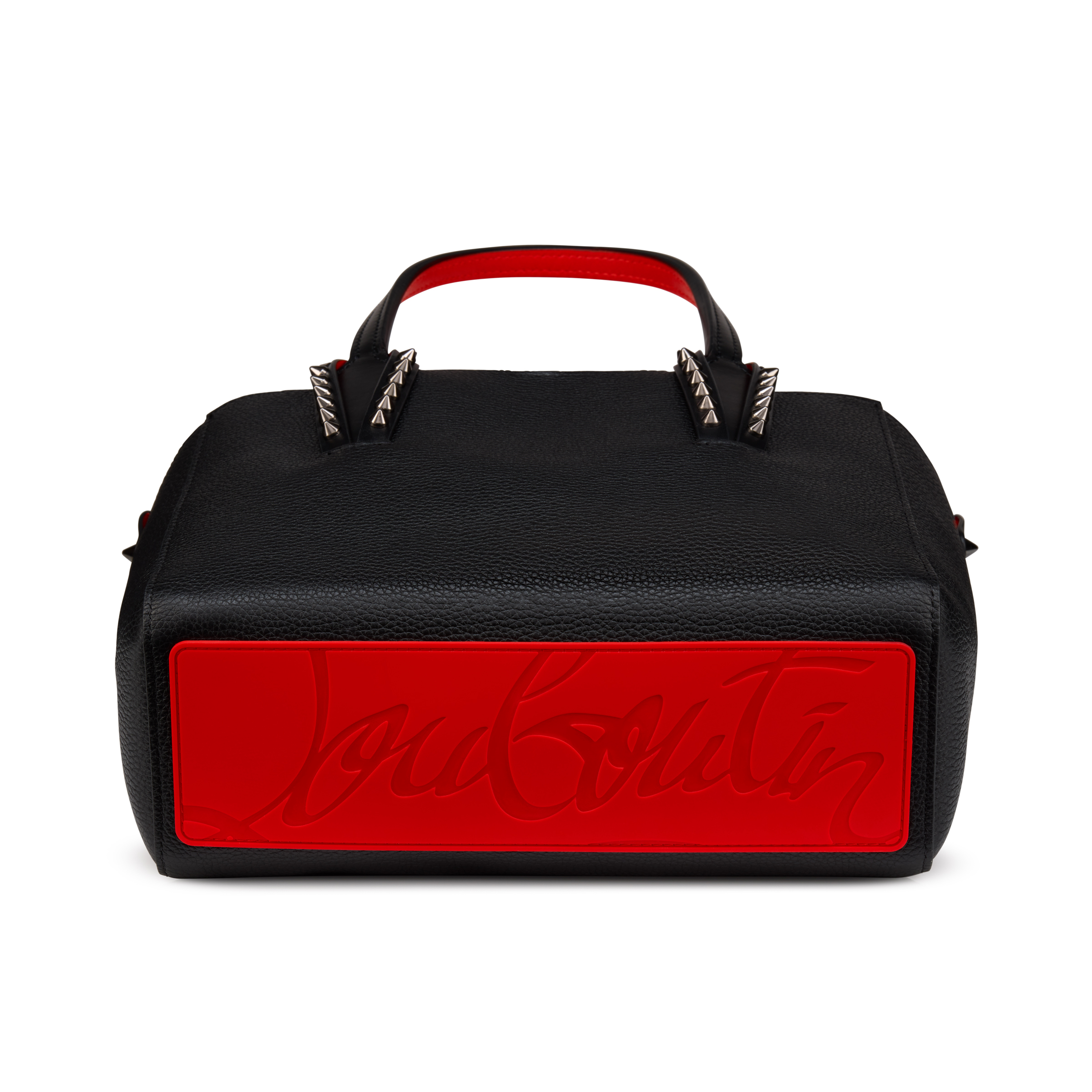 Cabata - Tote bag - Soft calf leather and spikes - Black