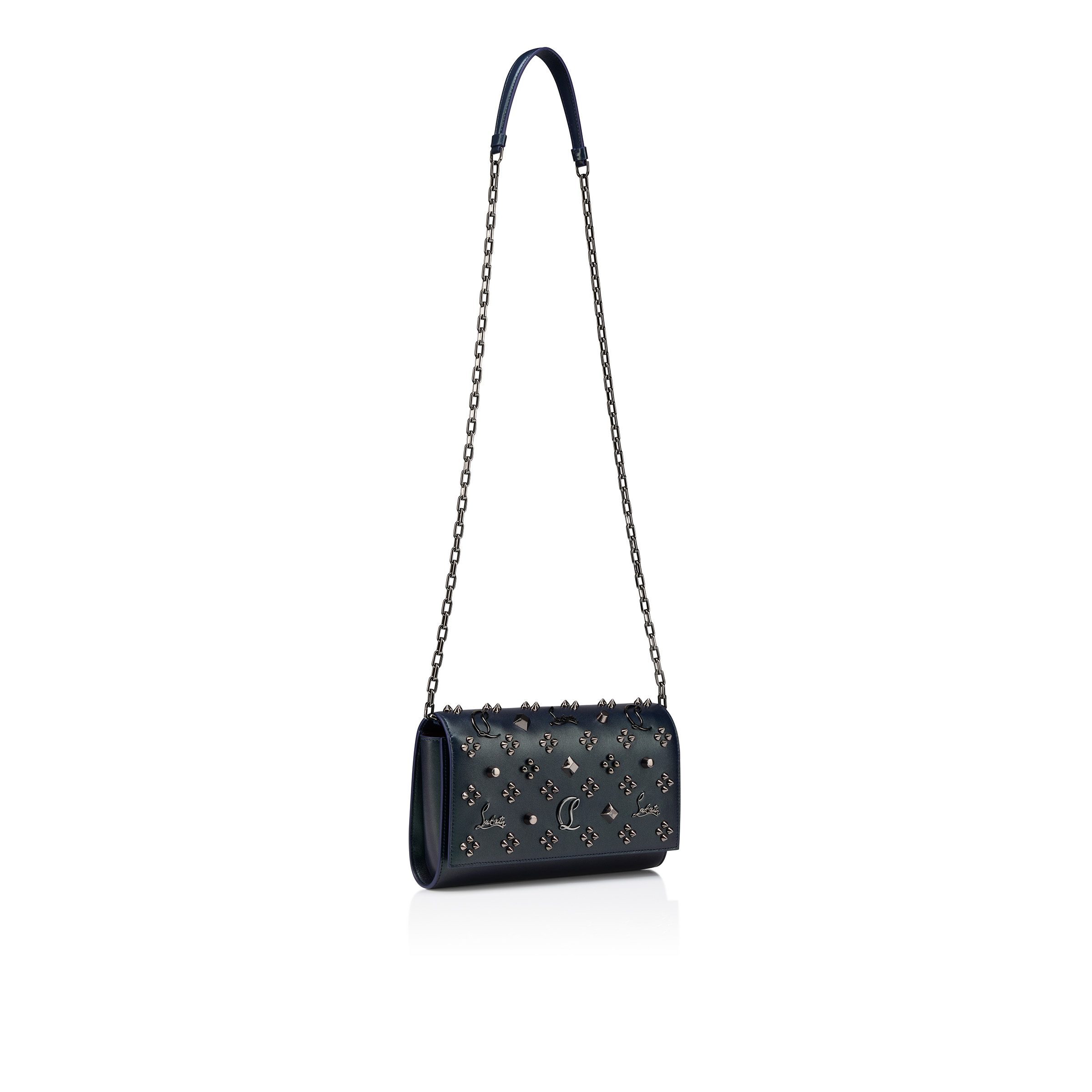 Christian Louboutinシルバーラメビジュー パーティーバッグ Christian Louboutinシルバーラメビジュー パーティーバッグ