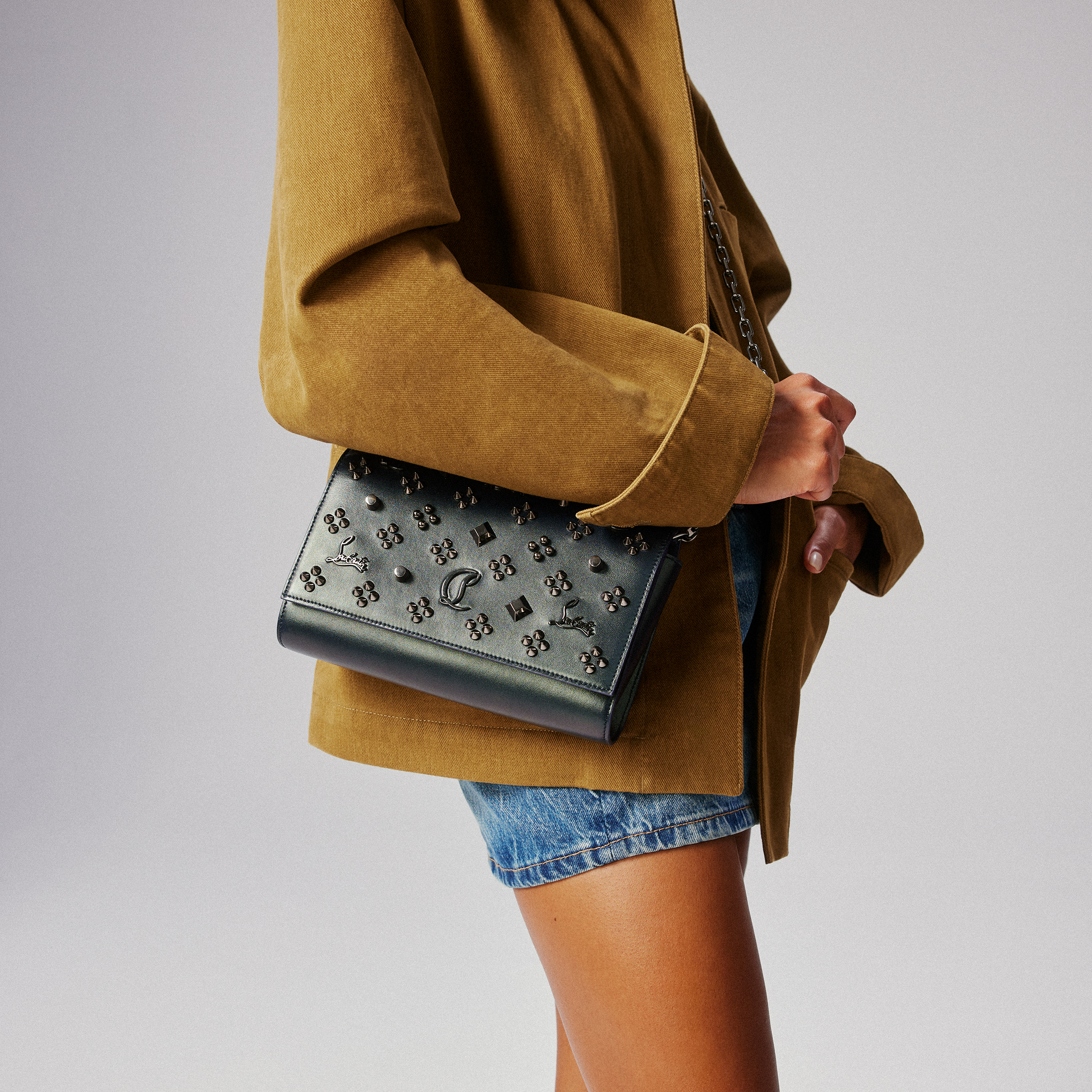 Christian Louboutin Paloma Clutch ルブタン希少 Paloma - Clutch - Grained calf leather and spikes